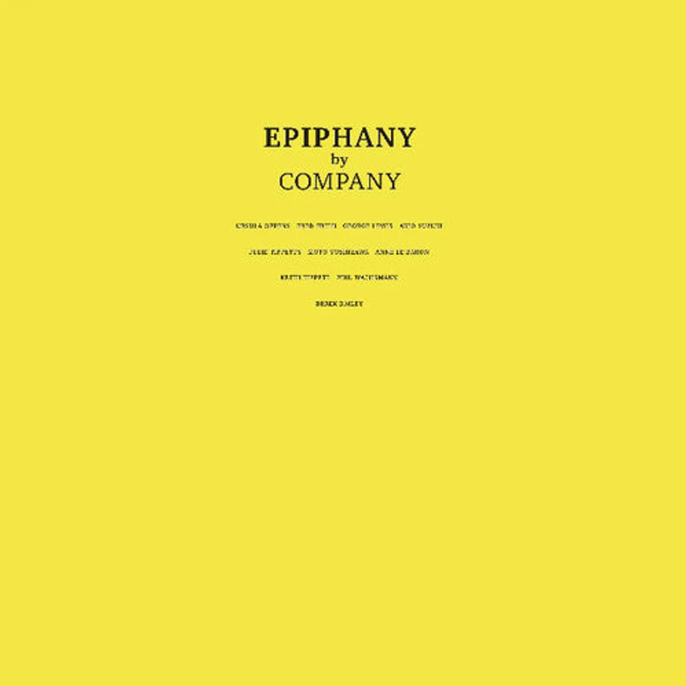 Company LP Vinyl - Epiphany (2Pk)