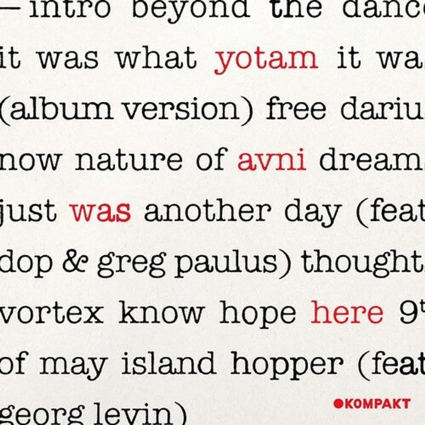 Yotam Avni LP Vinyl - Was Here