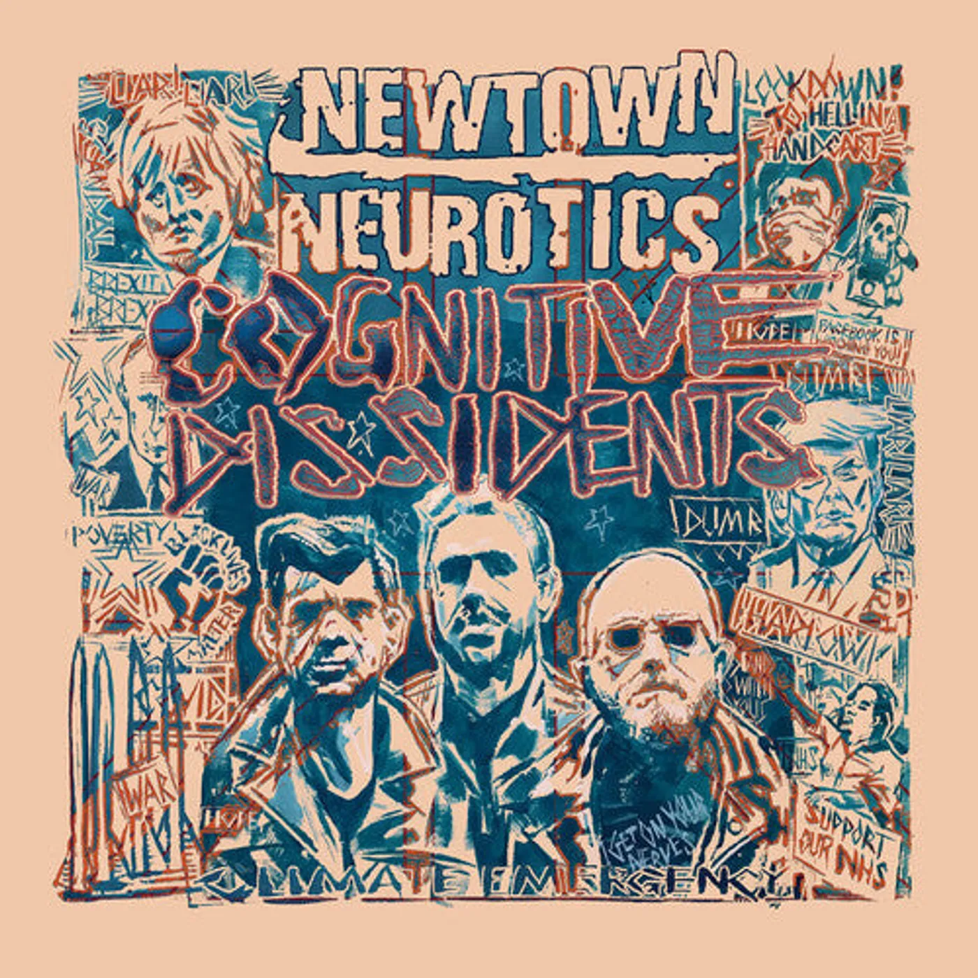 Newtown Neurotics LP Vinyl - Cognitive Dissidents (Coloured Vinyl) (Org)
