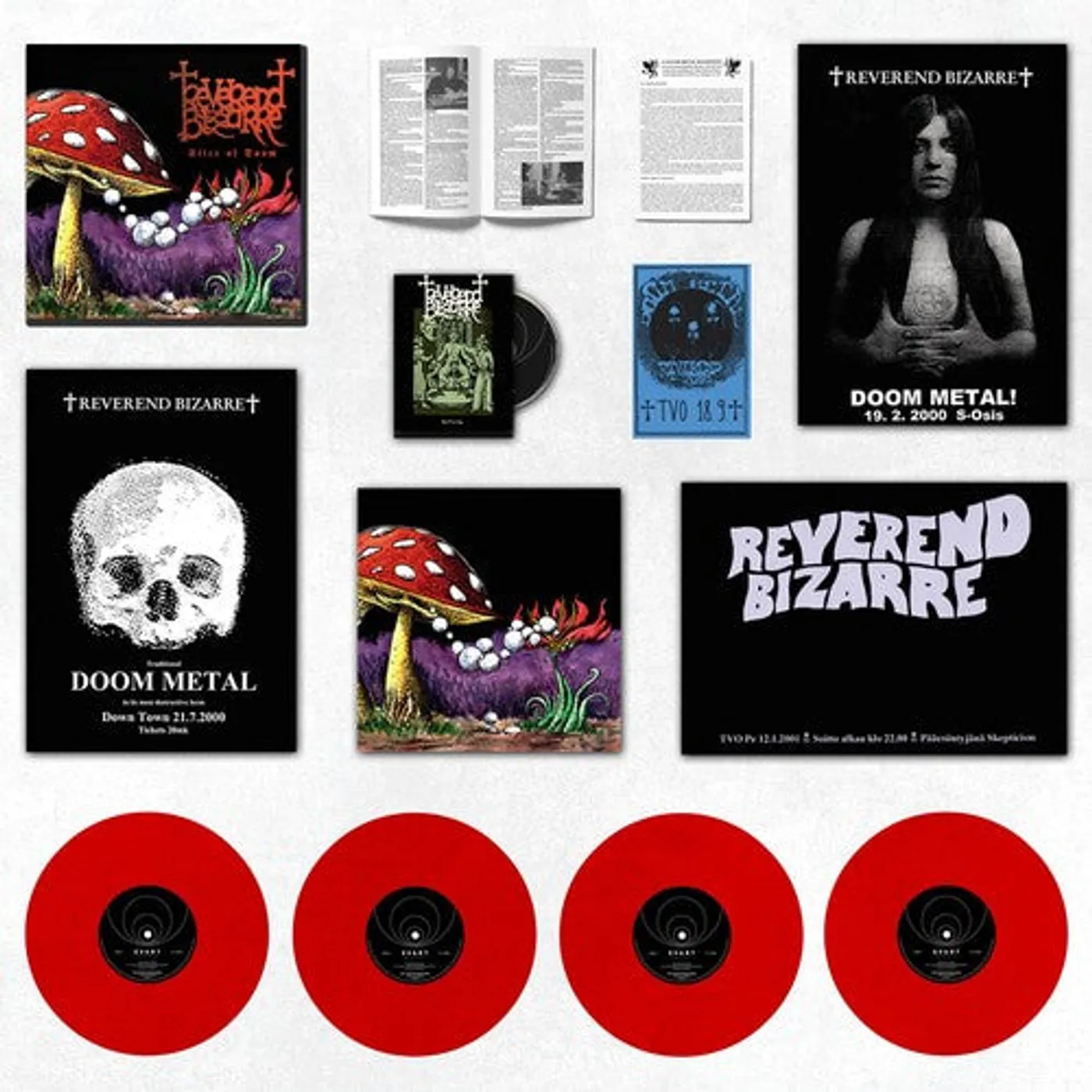 Reverend Bizarre LP Vinyl - Slice Of Doom (W/Dvd) (Coloured Vinyl) (Red)