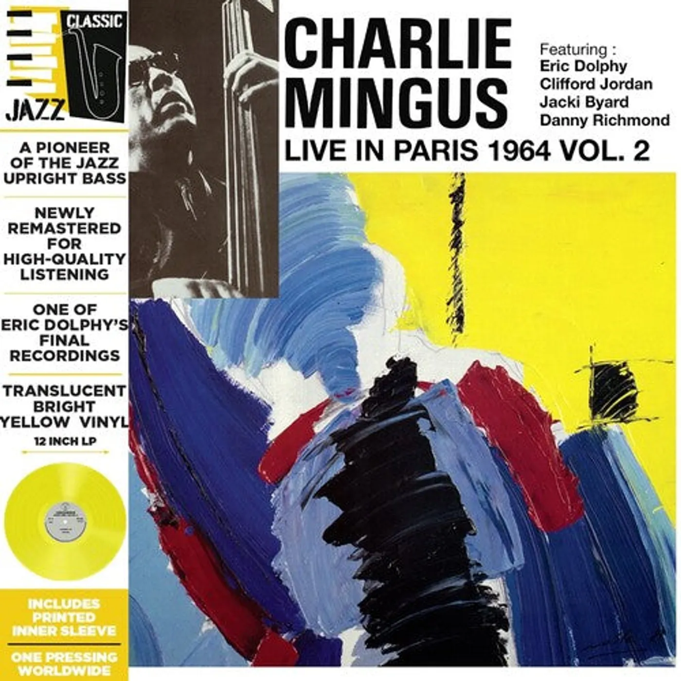 Charlie Mingus LP Vinyl - Live In Paris 1964 Vol. 2 - Translucent Yellow