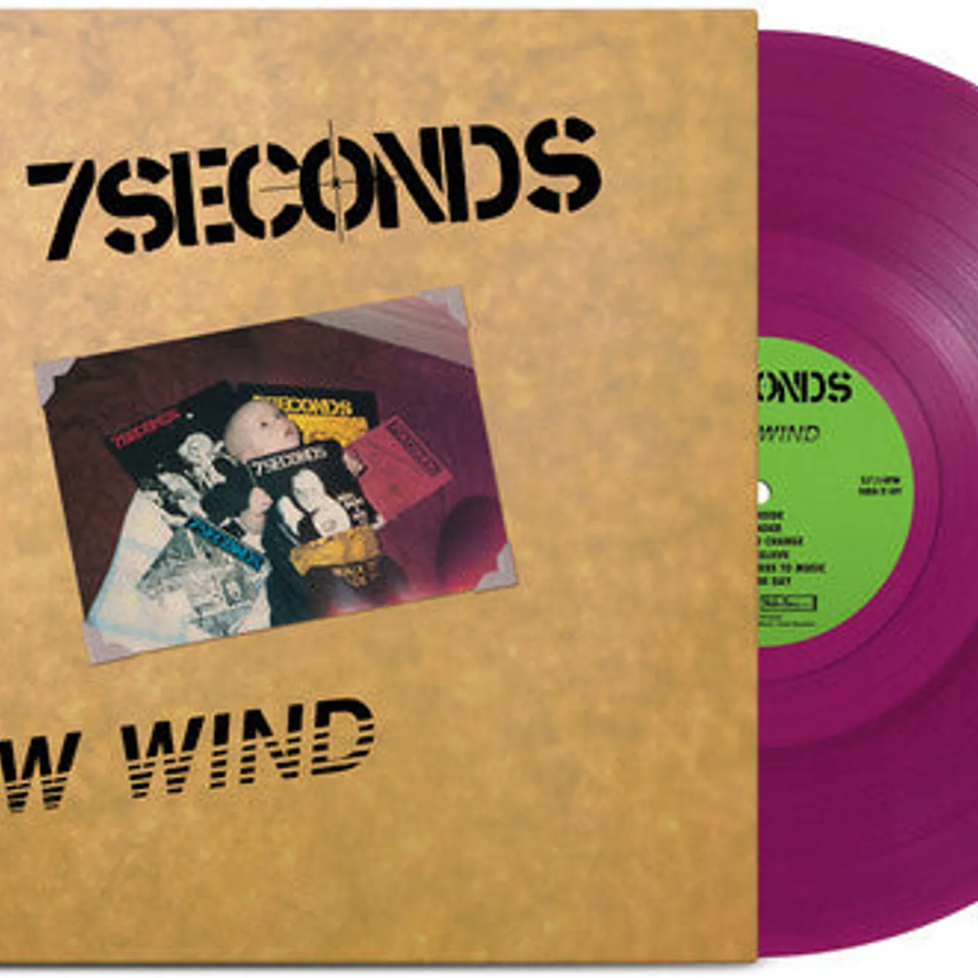 7 Seconds LP Vinyl - New Wind / Change In My Head (Coloured Vinyl) (Purp)