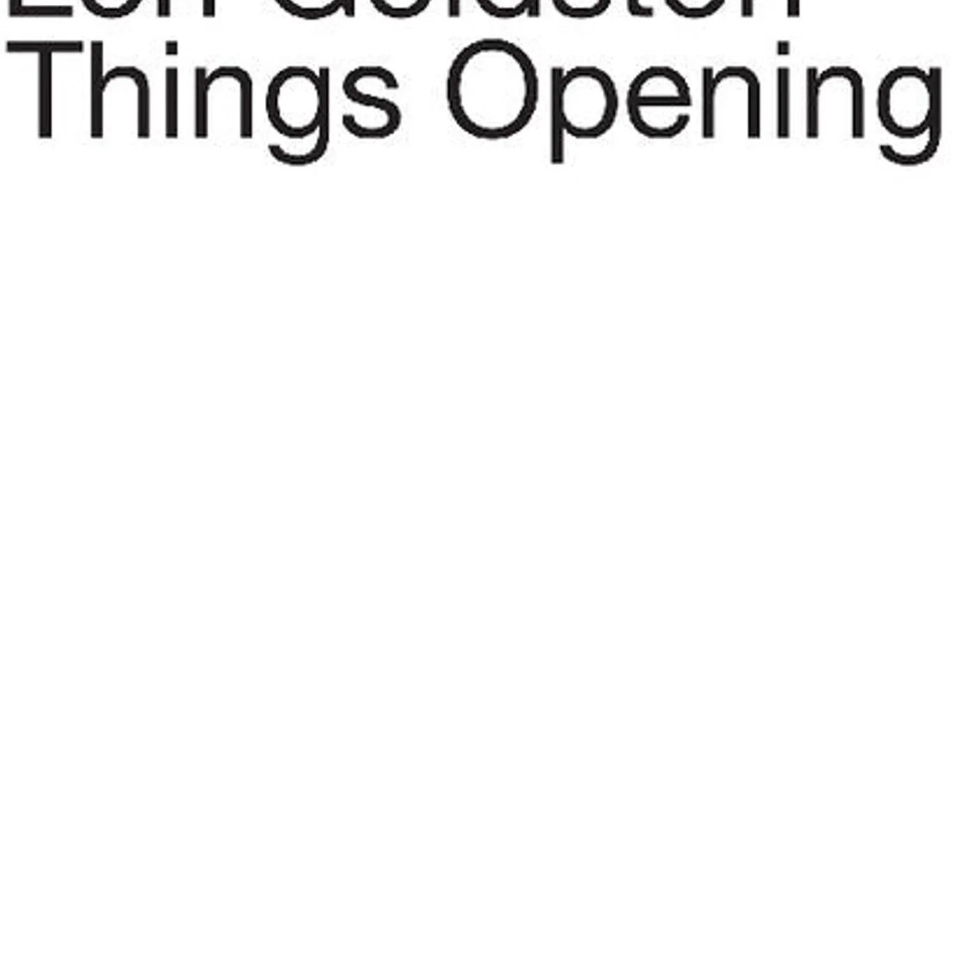 Lori Goldston LP Vinyl - Things Opening