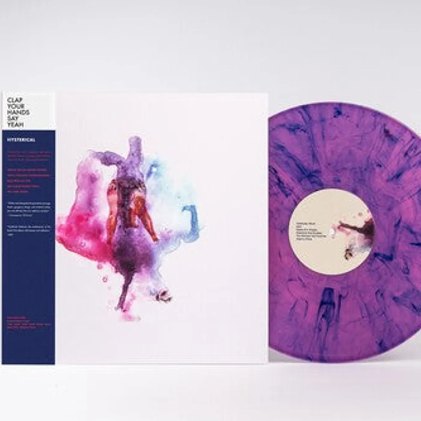Clap Your Hands Say Yeah LP Vinyl - Hysterical - Blue (Blue) (Coloured Vinyl)
