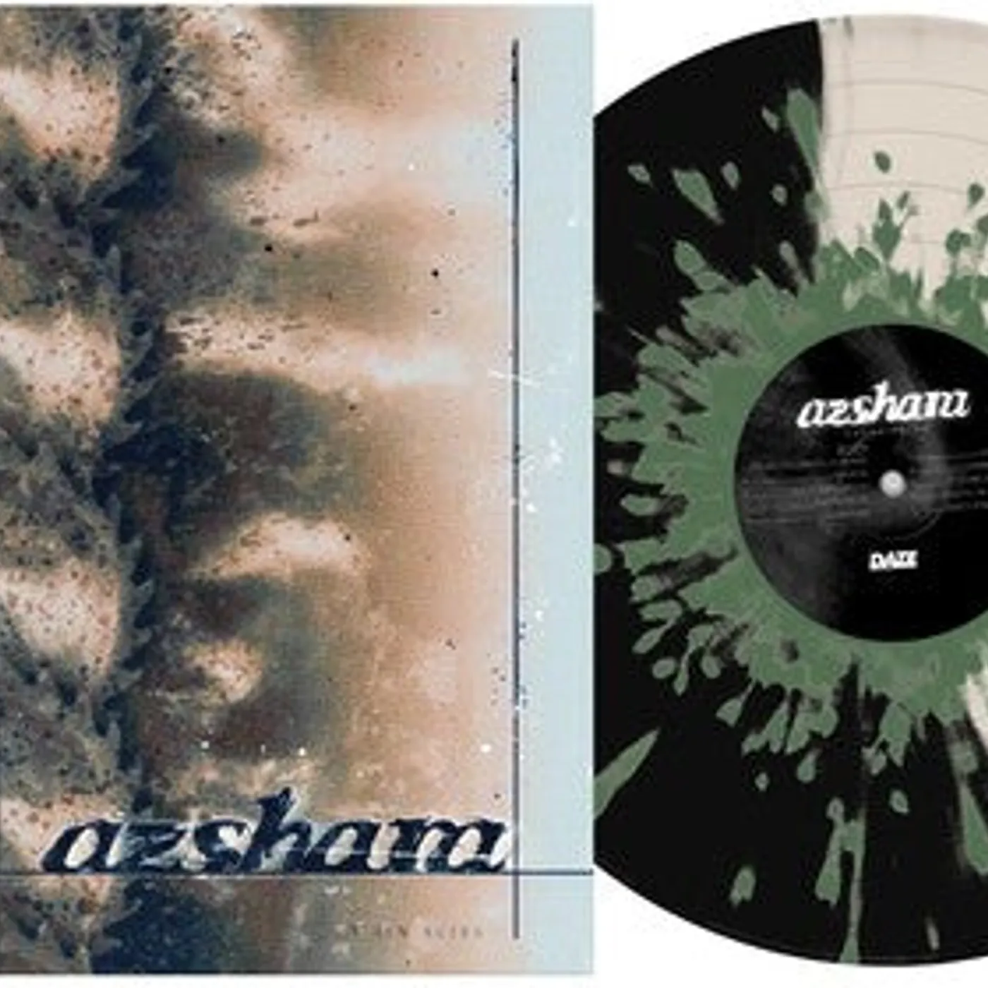 Azshara LP Vinyl - Ashen Skies - Half Black/Half Bone W/Army Green
