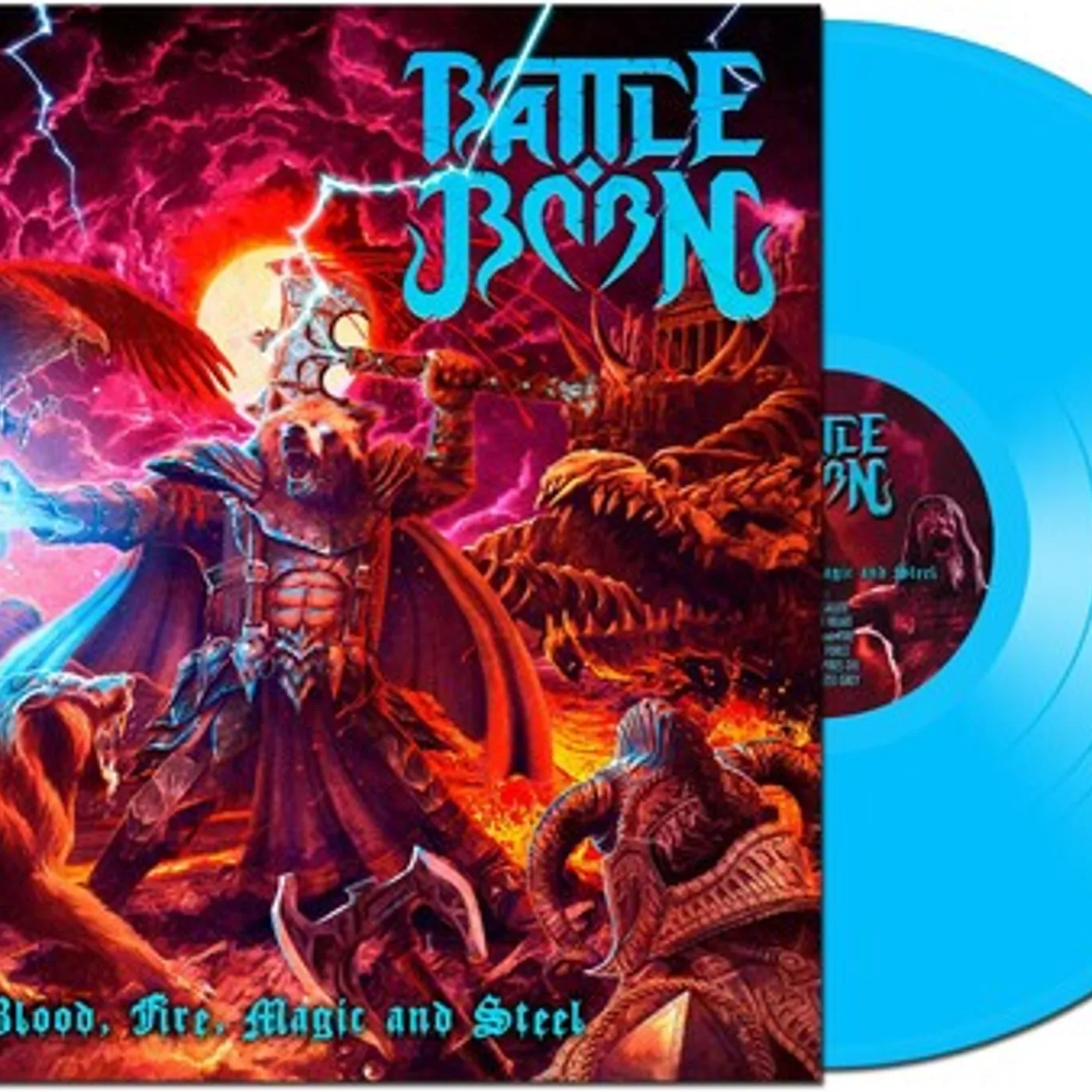 Battle Born LP Vinyl - Blood Fire Magic And Steel (Blue) (Coloured Vinyl)