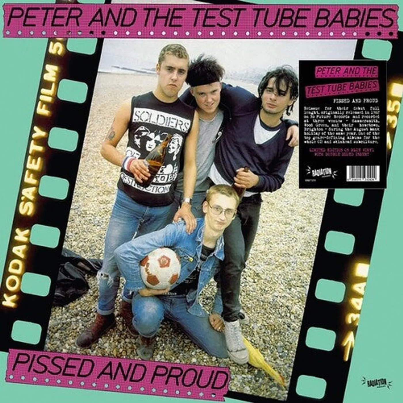 Peter and the Test Tube Babies LP Vinyl - Pissed & Proud (Blue) (Coloured Vinyl)