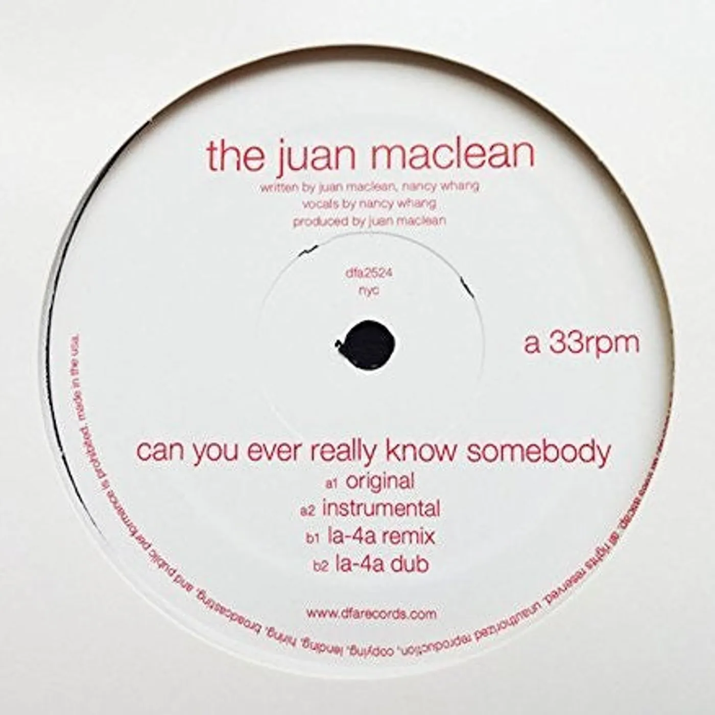 The Juan McLean LP Vinyl - Can You Ever Really Know Somebody