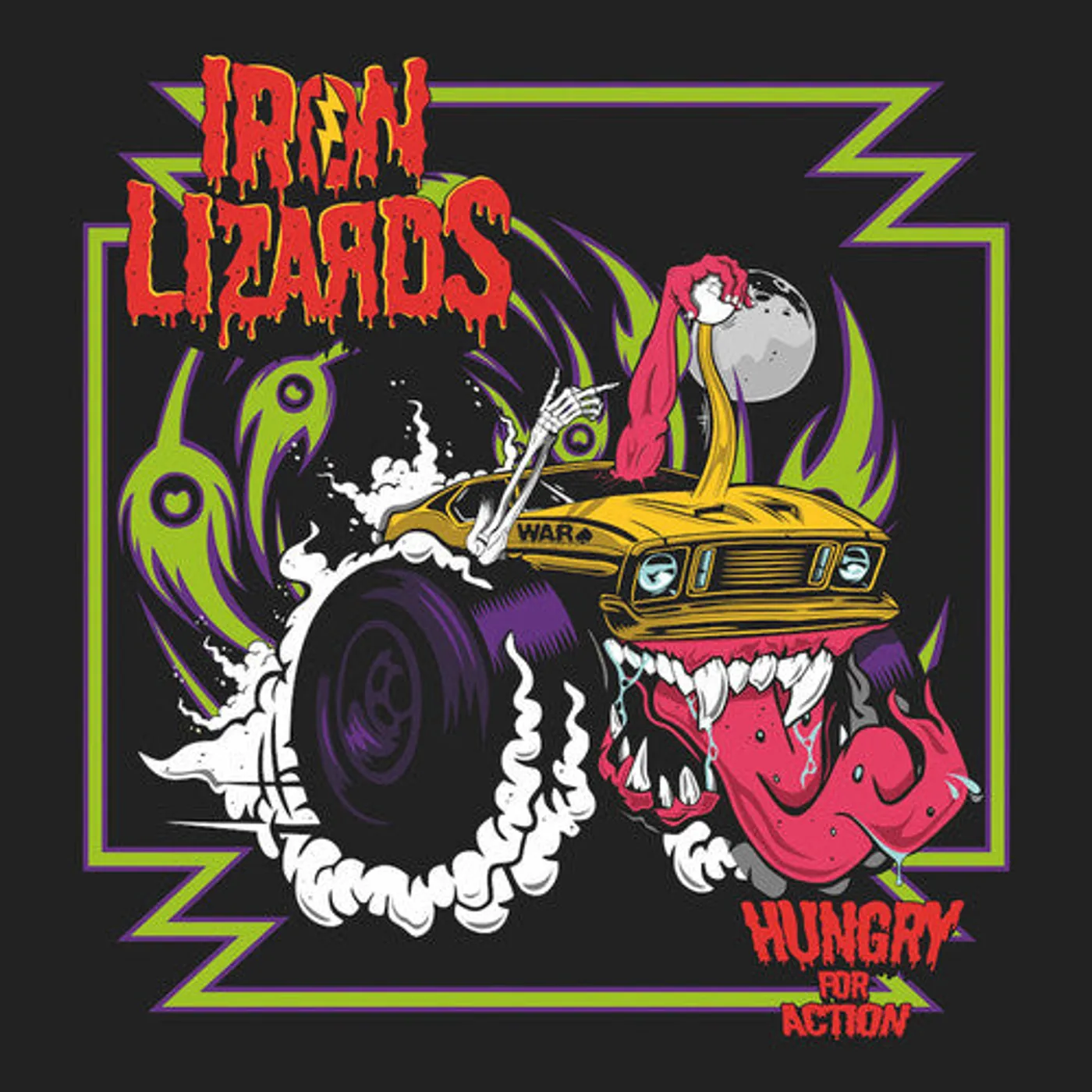 Iron Lizards LP Vinyl - Hungry For Action (Coloured Vinyl) (Ltd) (Purp)