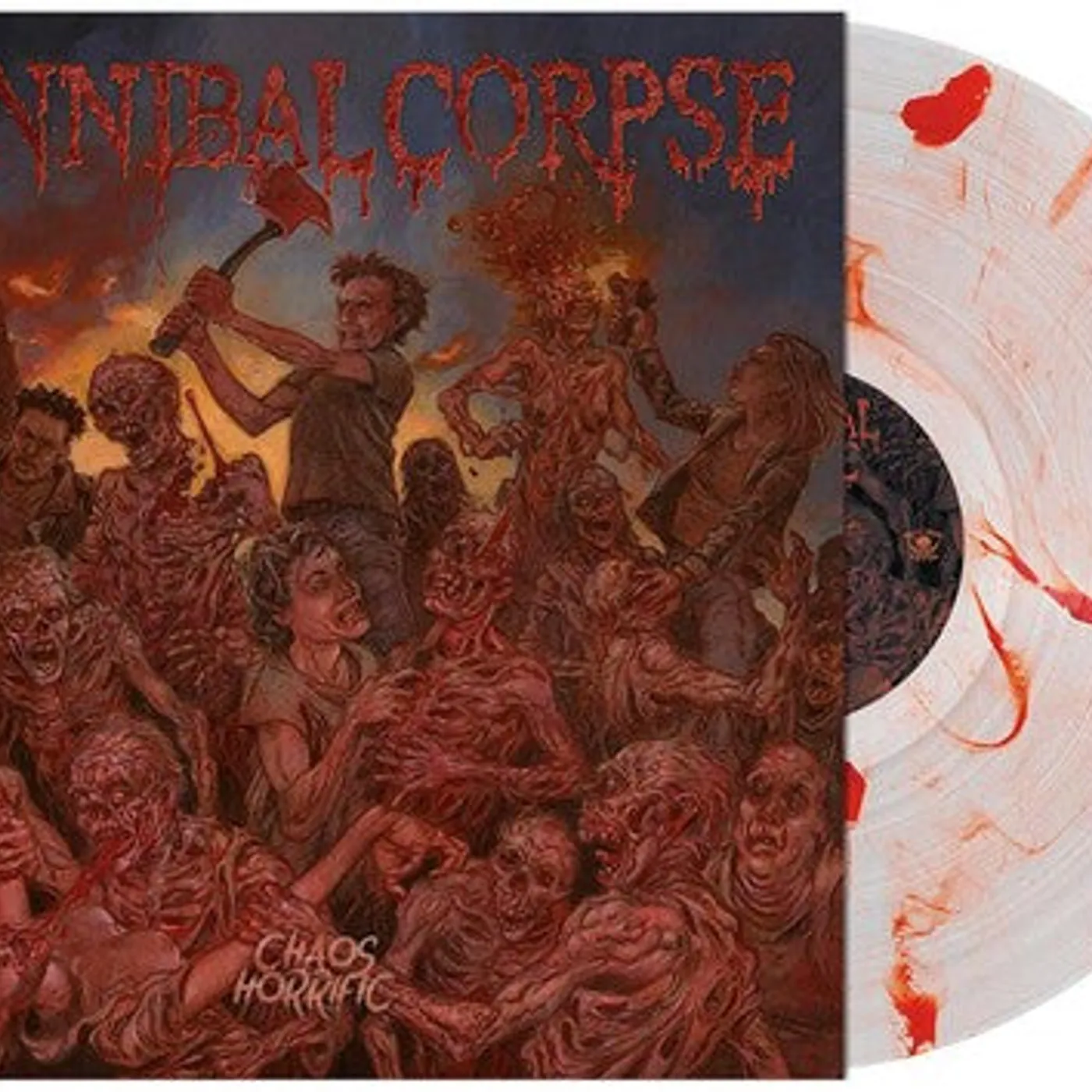 Cannibal Corpse LP Vinyl - Chaos Horrific (Coloured Vinyl) (Org) (Red)