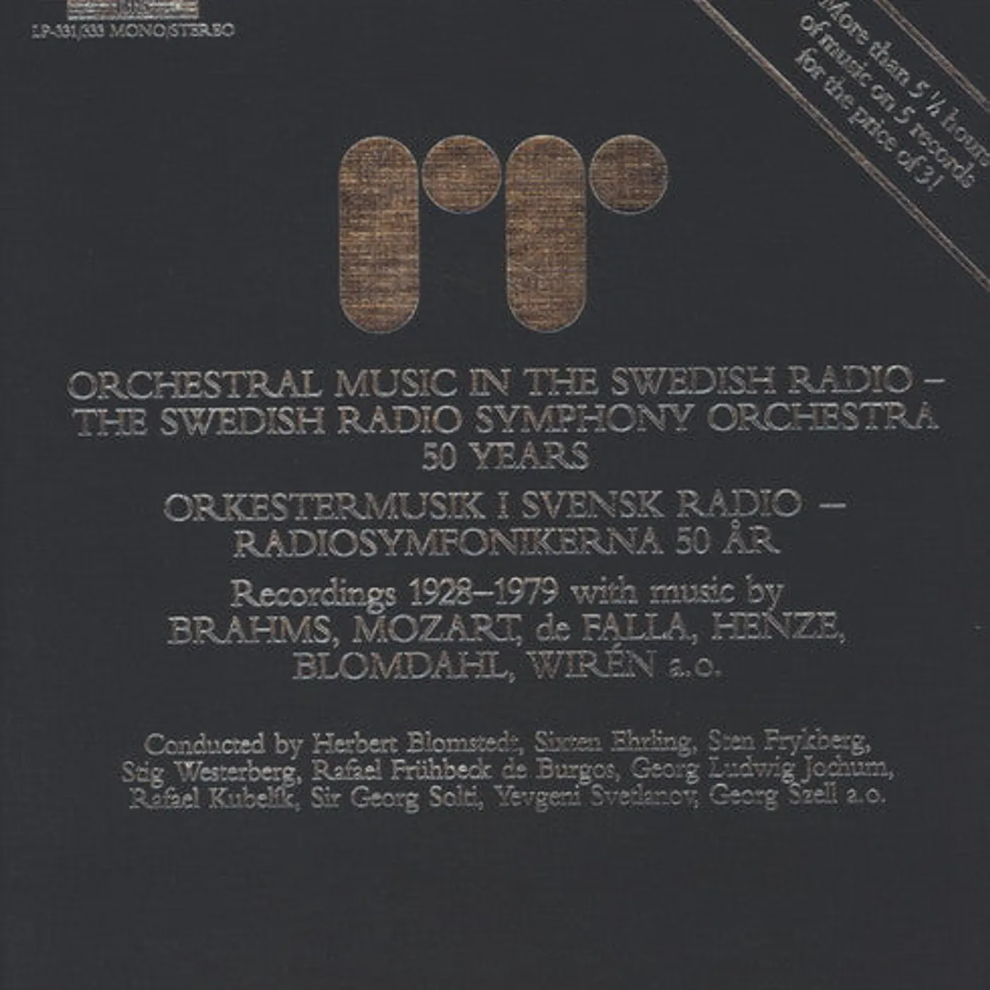 Swedish Radio Symphony Orchestra LP Vinyl - Swedish Radio Symphony Orchestra