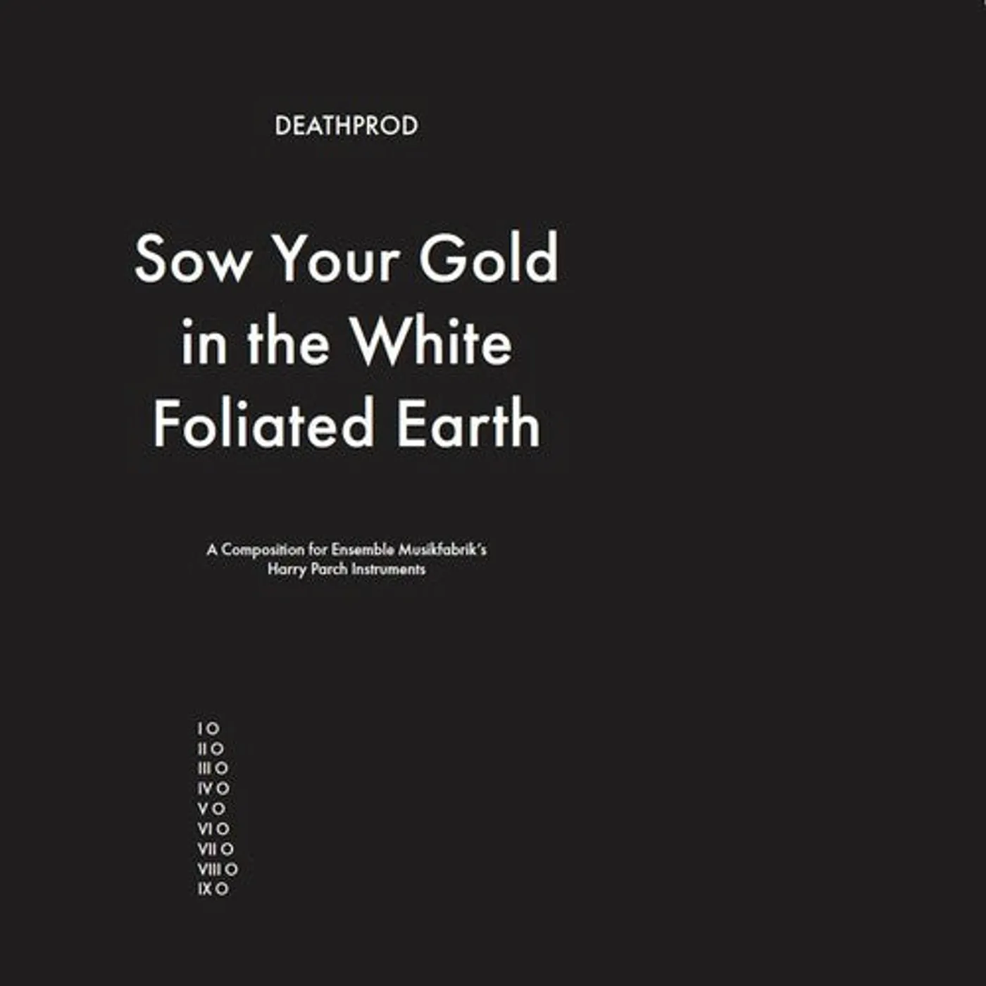 Deathprod LP Vinyl - Sow Your Gold In The White Foliated Earth