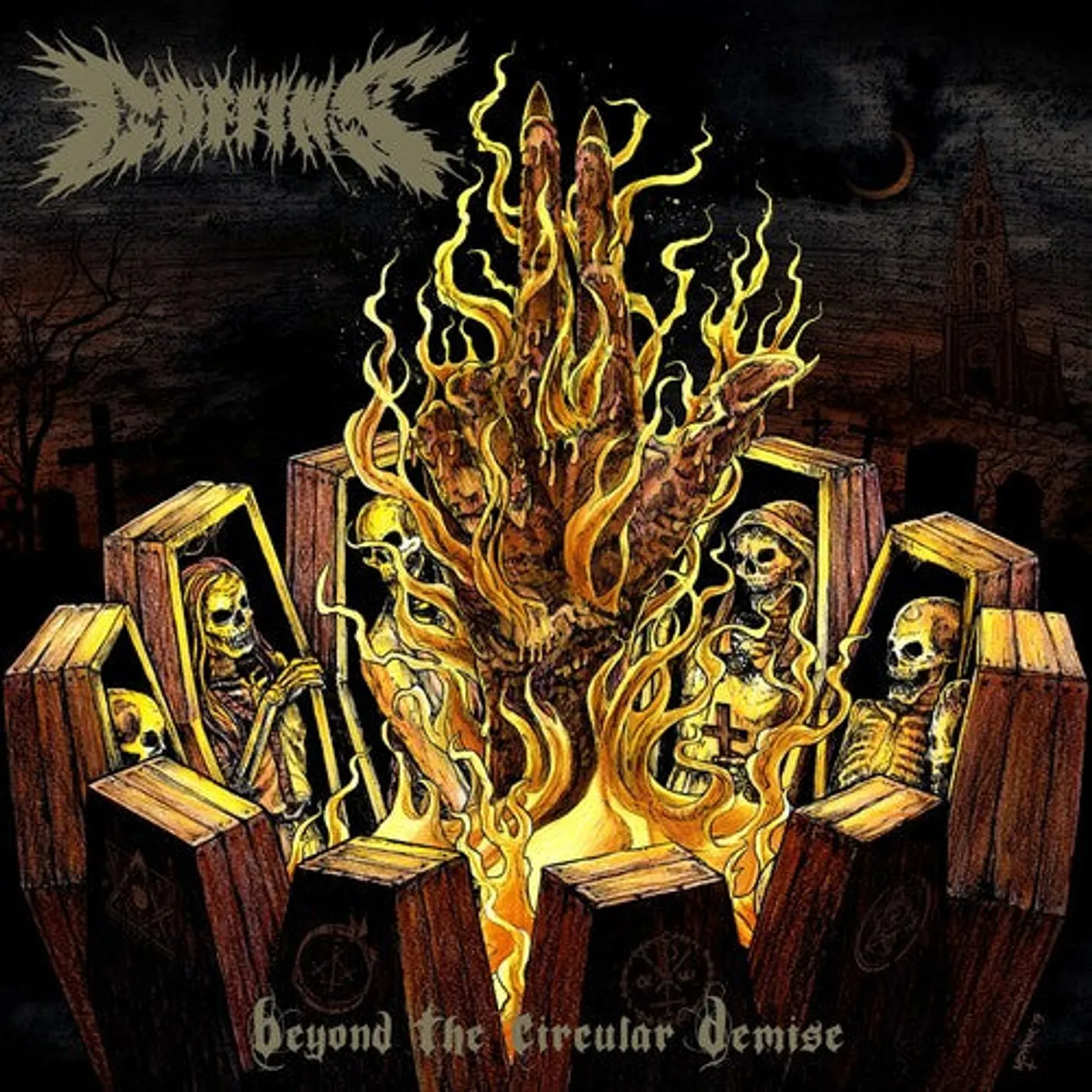 Coffins LP Vinyl - Beyond The Circular Demise (Blk) (Coloured Vinyl) (Ltd)
