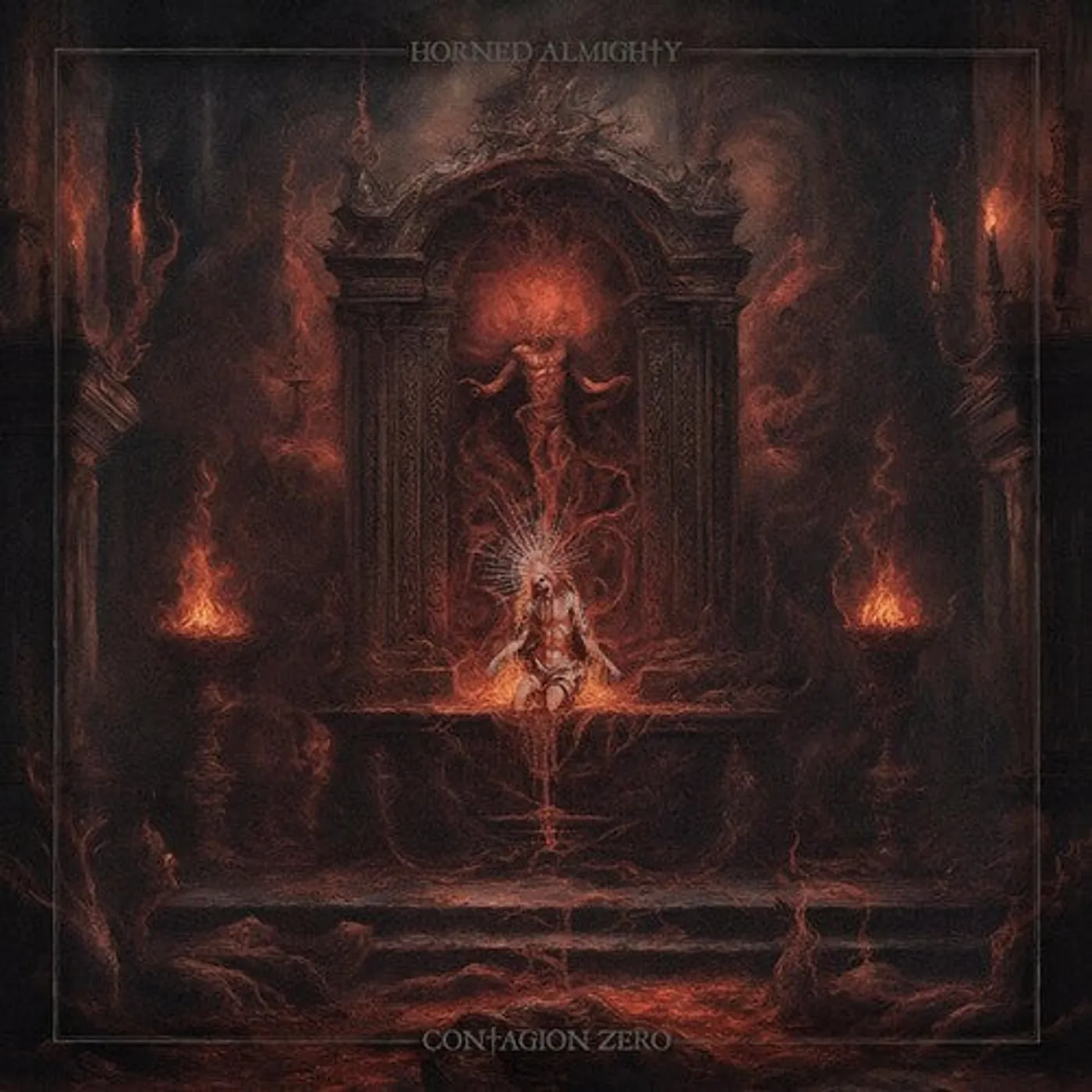 Horned Almighty LP Vinyl - Contagion Zero (Blk) (Coloured Vinyl) (Ltd) (Red)