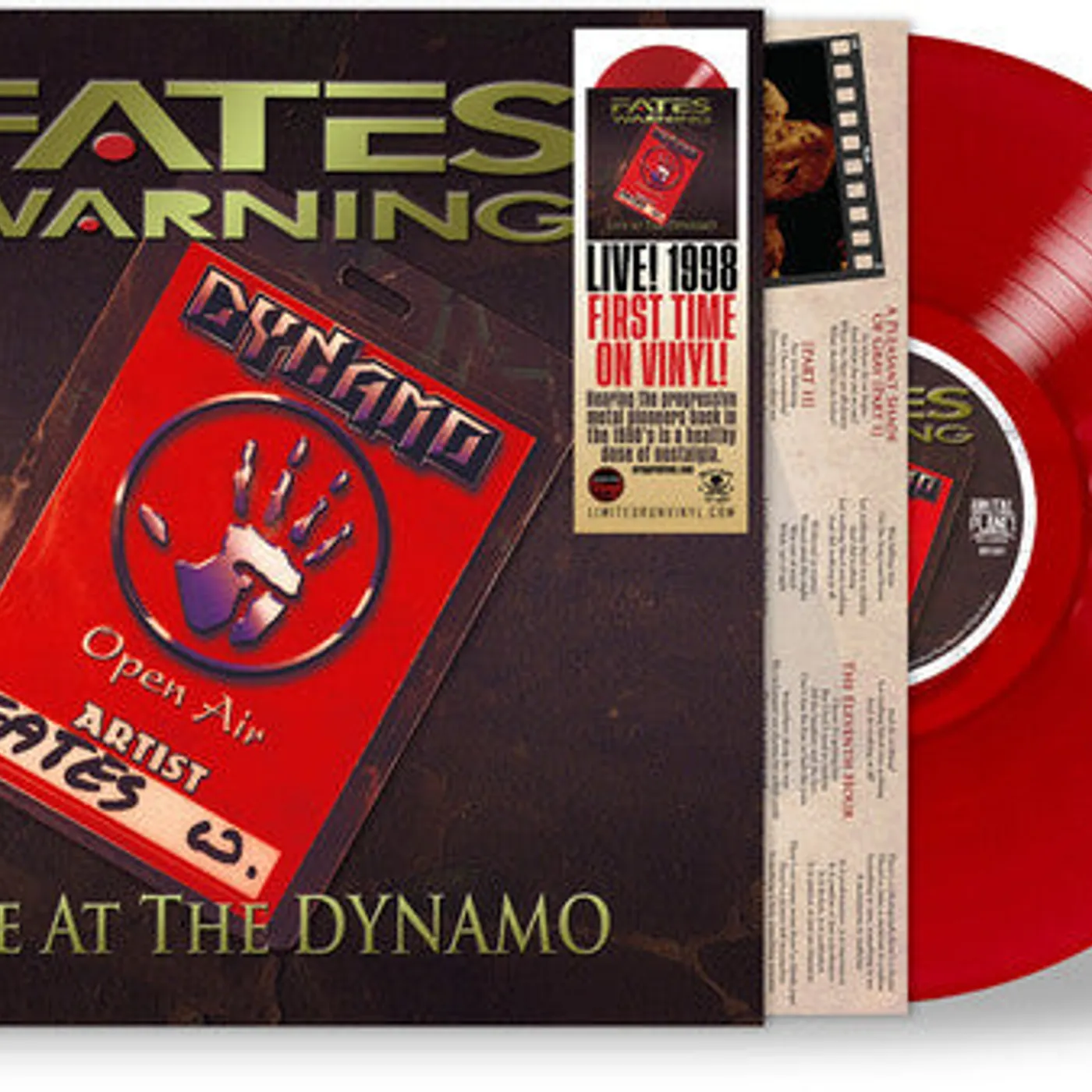 Fates Warning LP Vinyl - Live At The Dynamo - Crimson Red (Coloured Vinyl) (Ltd)