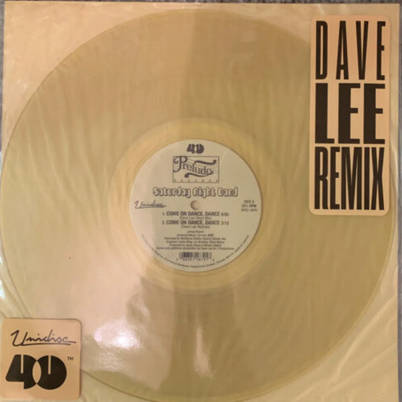 Saturday Night Band LP Vinyl - Come On Dance 4 Mixes (Can)