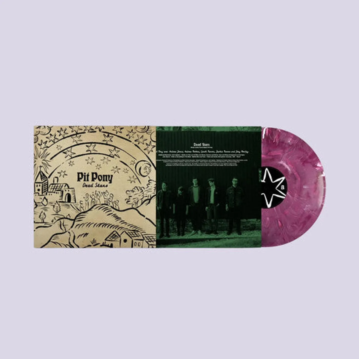 Pit Pony LP Vinyl - Dead Stars (Jester Edition) (Coloured Vinyl) (Purp) (Wht)