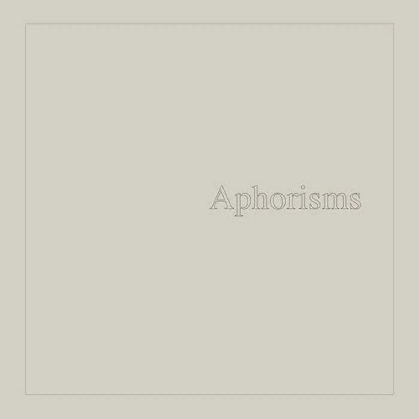 Graham Lambkin LP Vinyl - Aphorisms