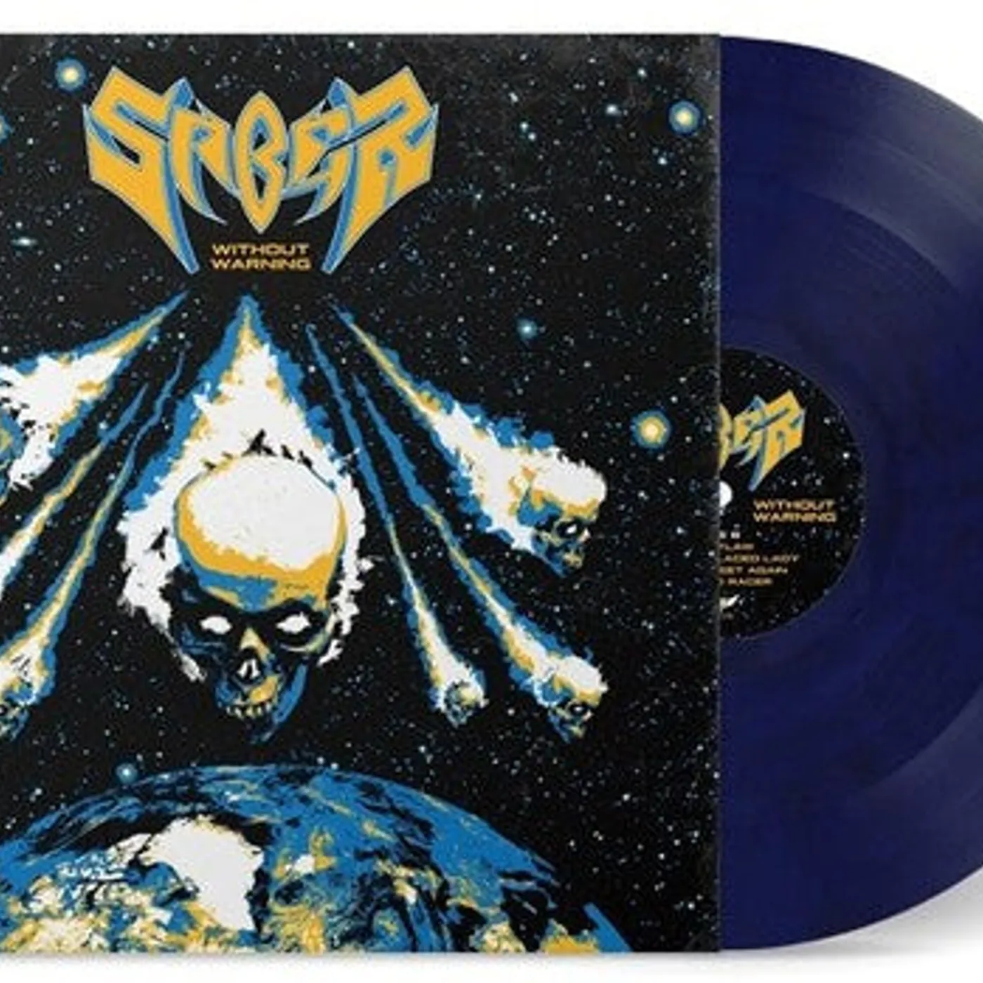 Saber LP Vinyl - Without Warning (Blue) (Coloured Vinyl) (Spa)