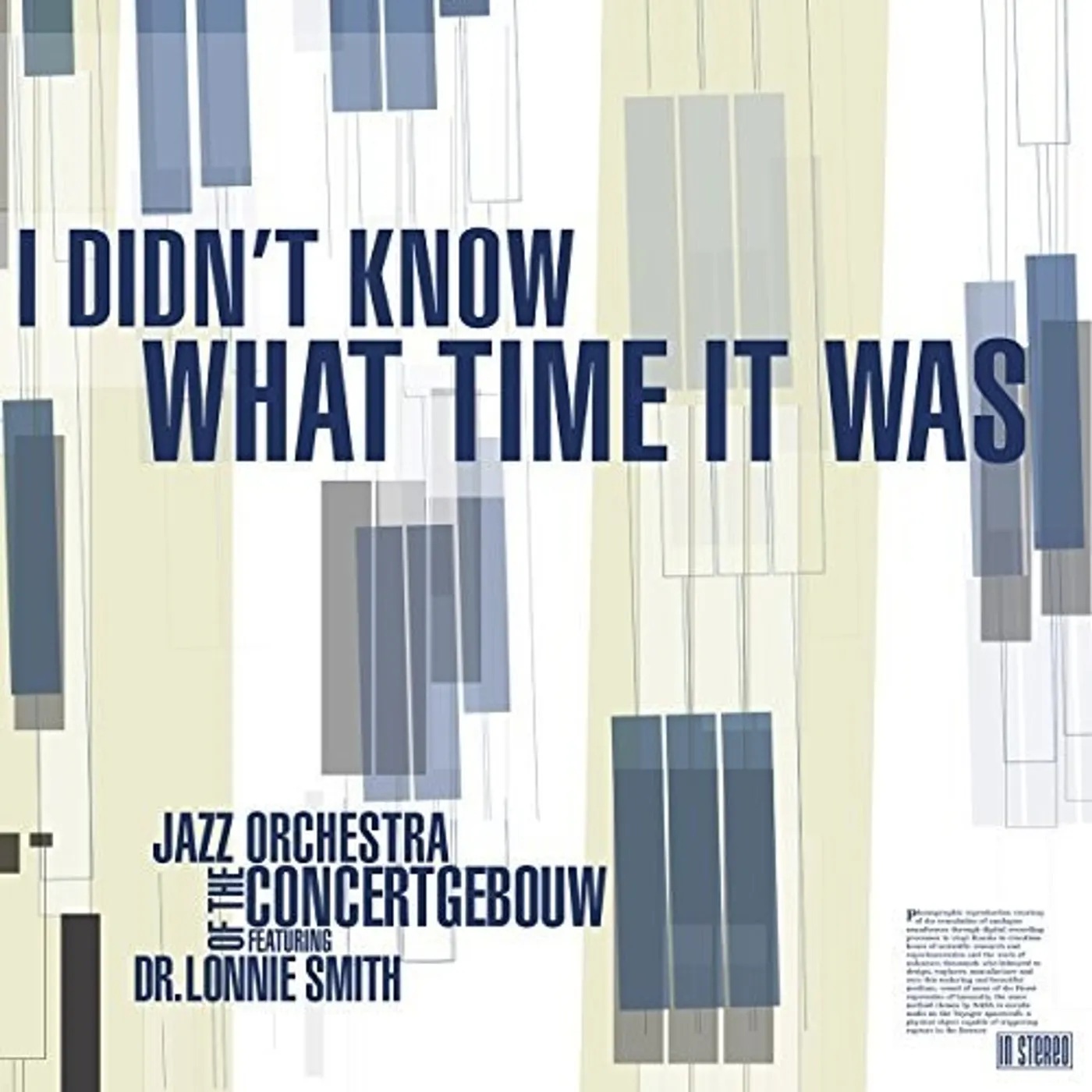 Lonnie Smith LP Vinyl - I Didn'T Know What Time It Was