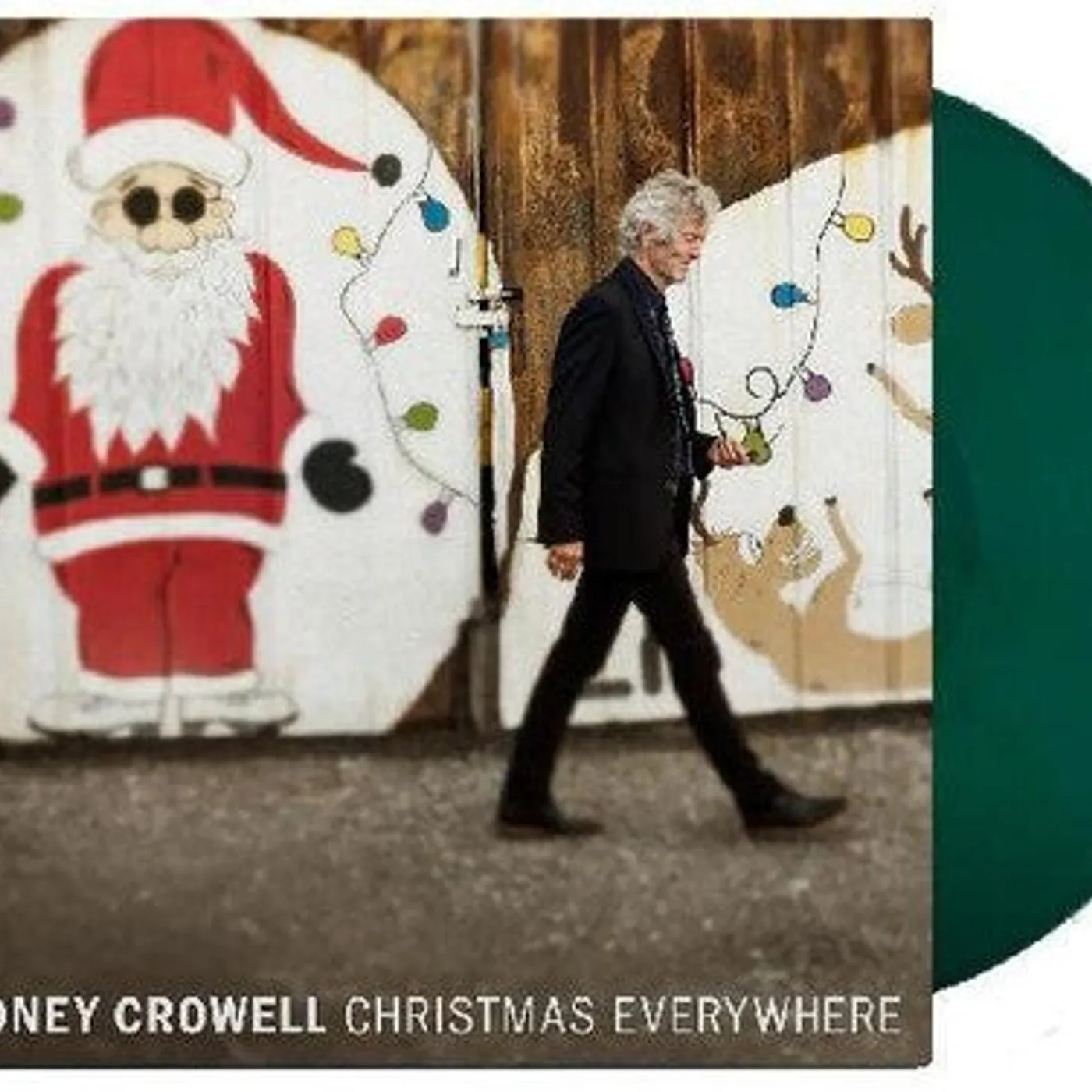 Rodney Crowell LP Vinyl - Christmas Everywhere (Coloured Vinyl) (Grn)