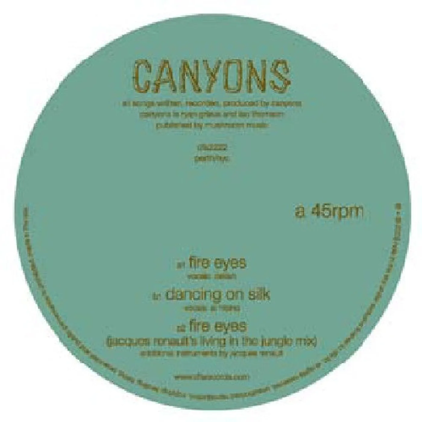 Canyons LP Vinyl - Fire Eyes