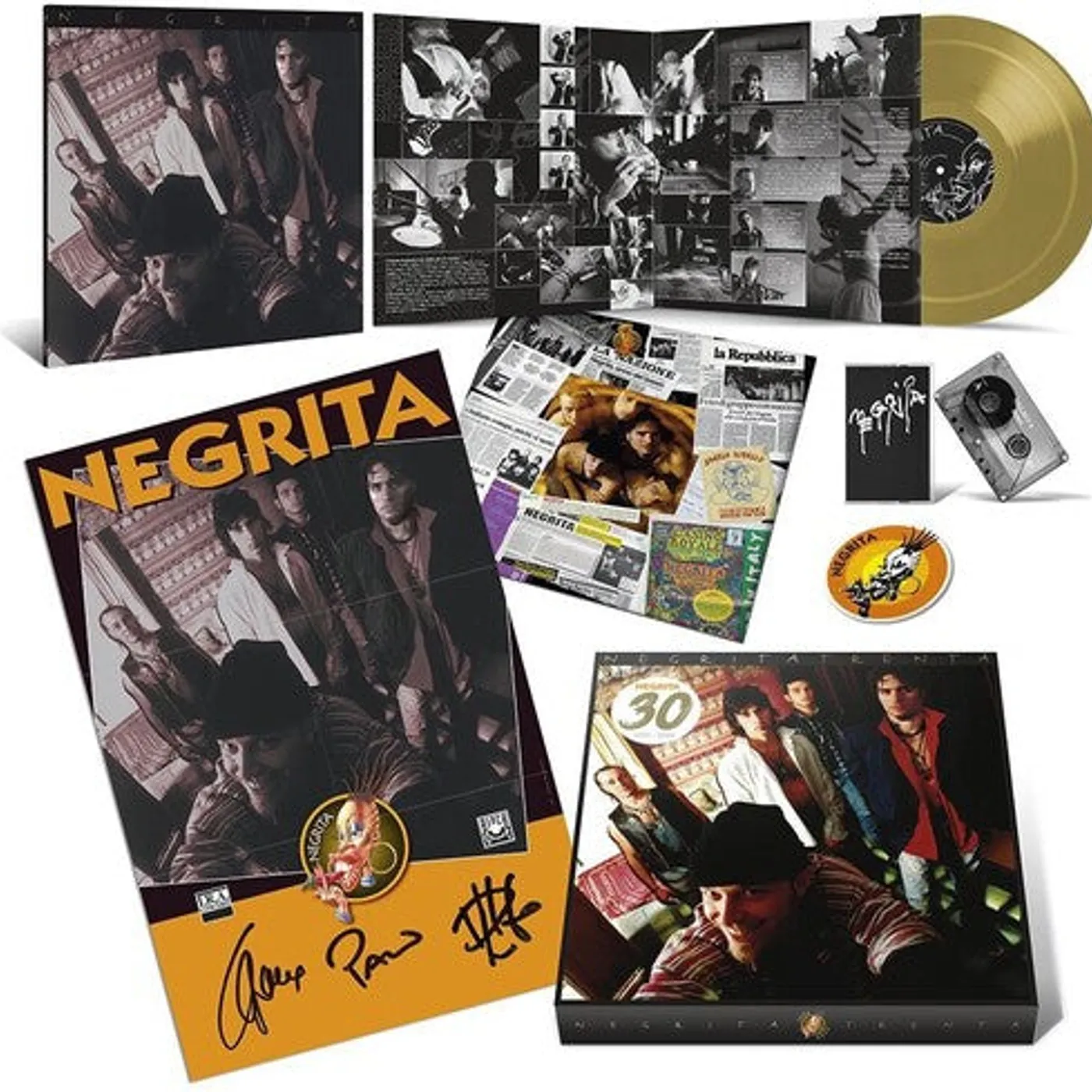 Negrita LP Vinyl - Negrita Trenta (W/Cassette) (Box) (Coloured Vinyl) (Gol)