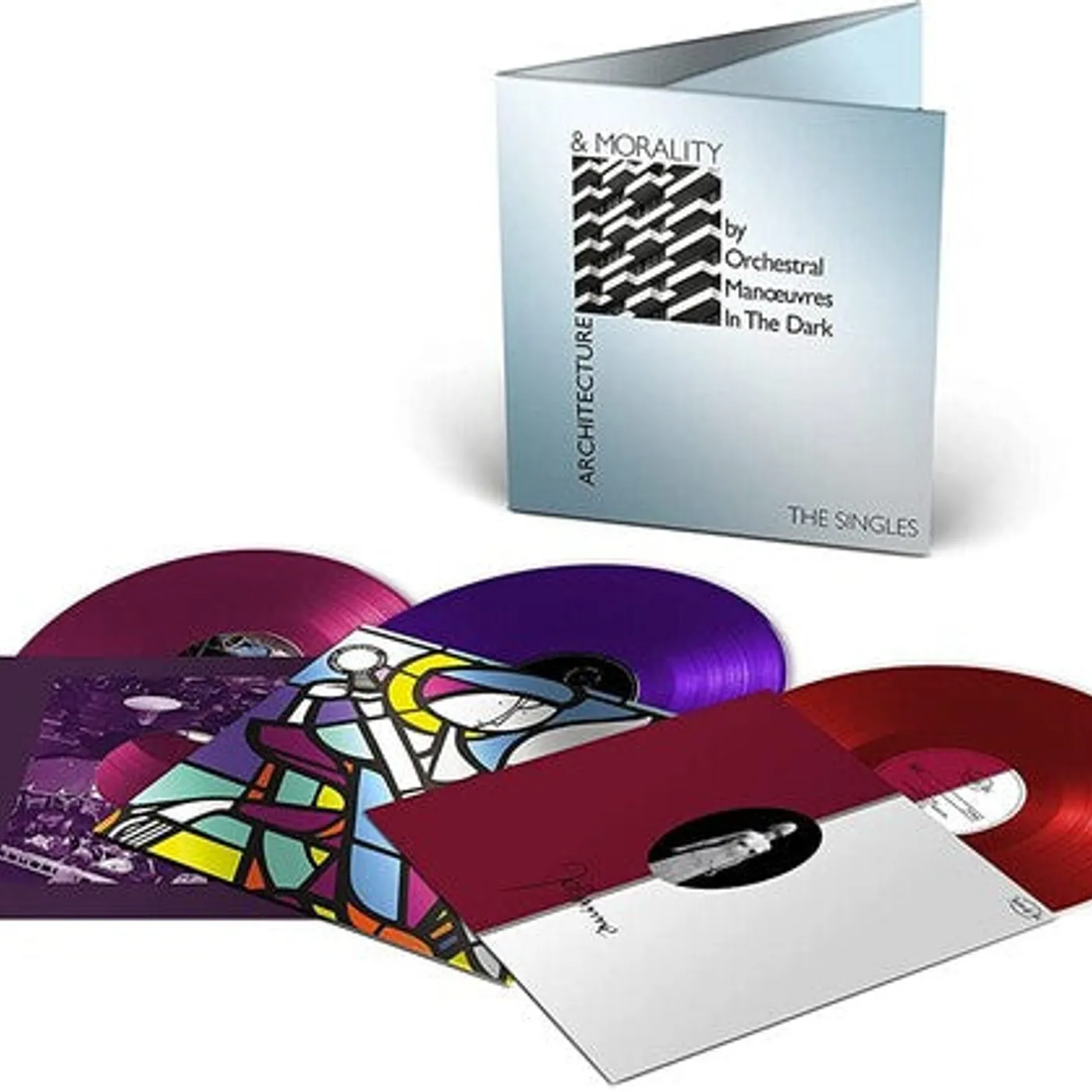 Omd ( Orchestral Manoeuvres In The Dark ) LP Vinyl - Architecture & Morality - The Singles (Coloured Vinyl) (Red)