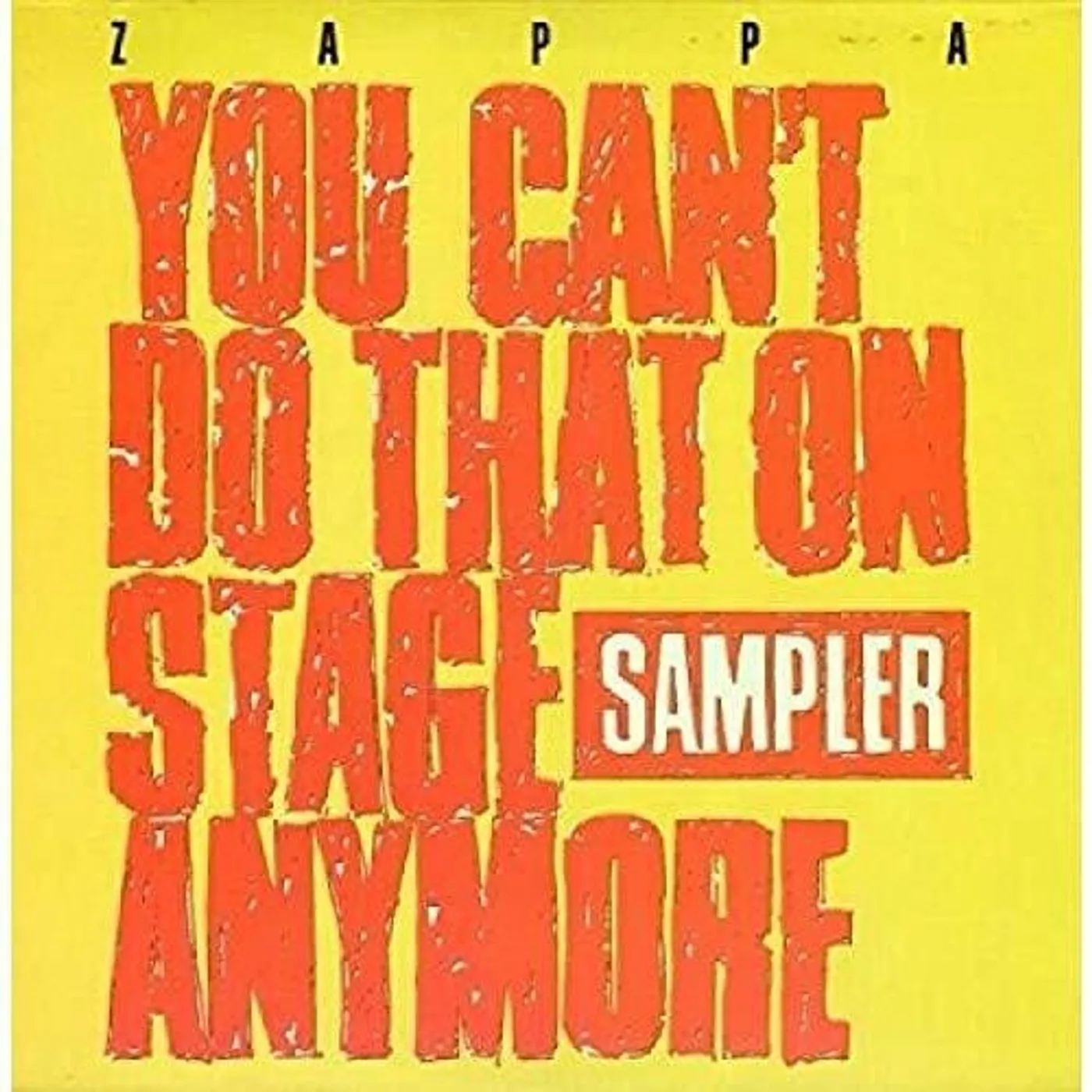 Frank Zappa LP Vinyl - You Can'T Do That On Stage Anymore (Sampler) (Red)