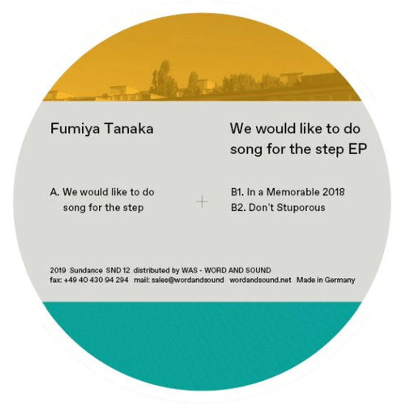 Fumiya Tanaka LP Vinyl - We Would Like To Do Song For The Step (Ep)
