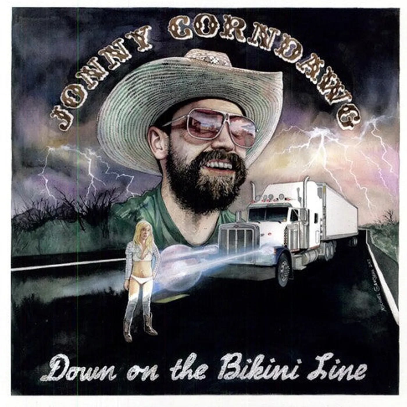 Johnny Corndawg Fritz LP Vinyl - Down On The Bikini Line (Blk)