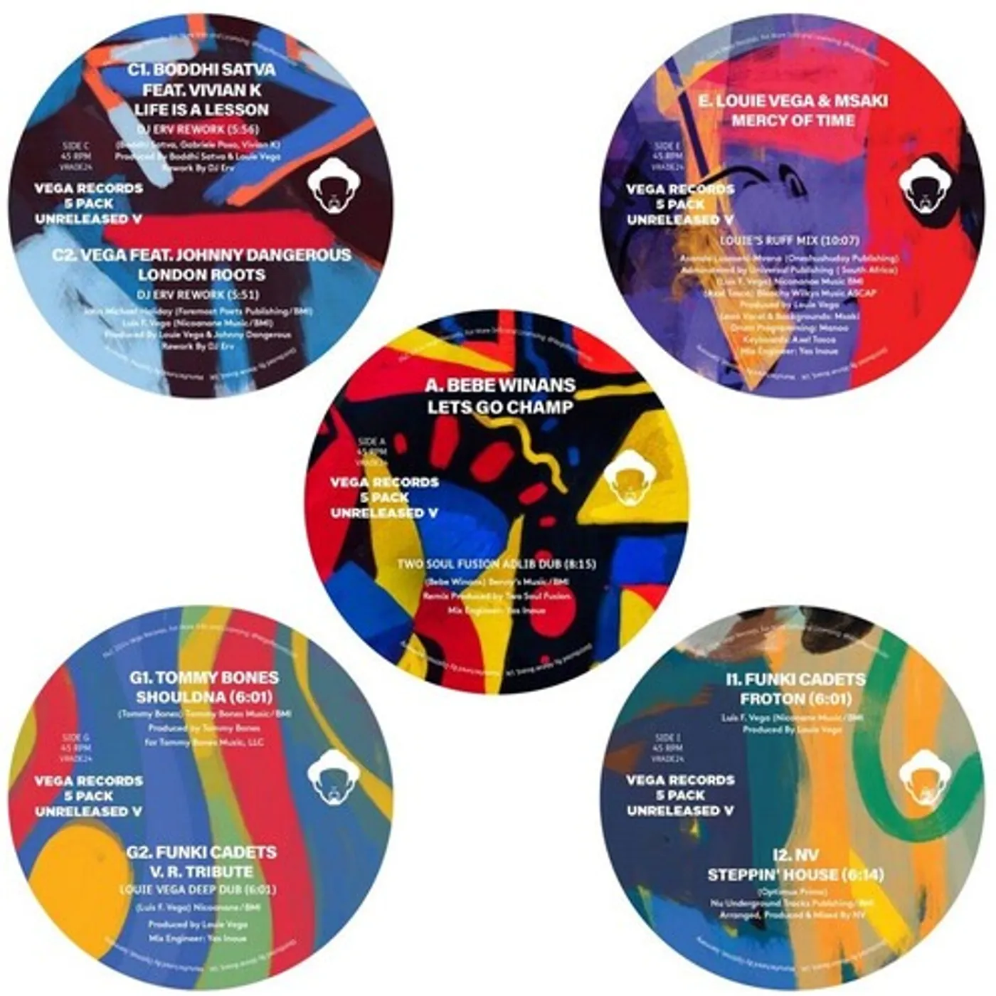 Vega Records 5 Pack: LP Vinyl - Vega Records 5 Pack: Unreleased V / Various