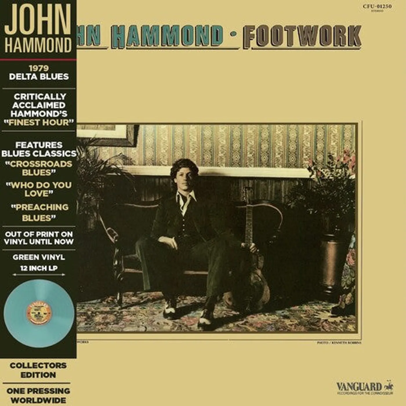 John Hammond LP Vinyl - Footwork (Coloured Vinyl) (Dlx) (Grn) (Ltd) (Red) (Reis)