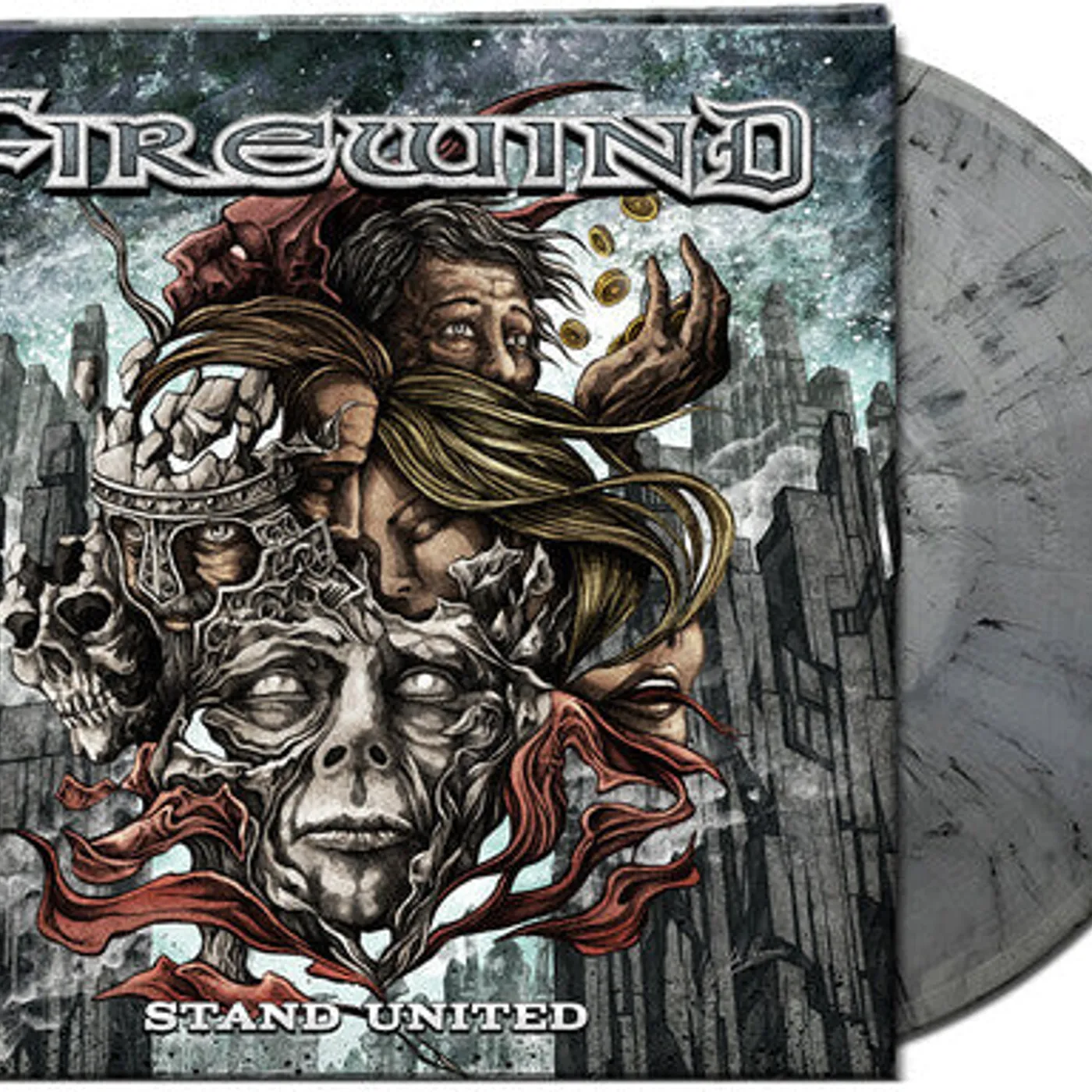 Firewind LP Vinyl - Stand United - Silver/White/Black Marbled (Blk)