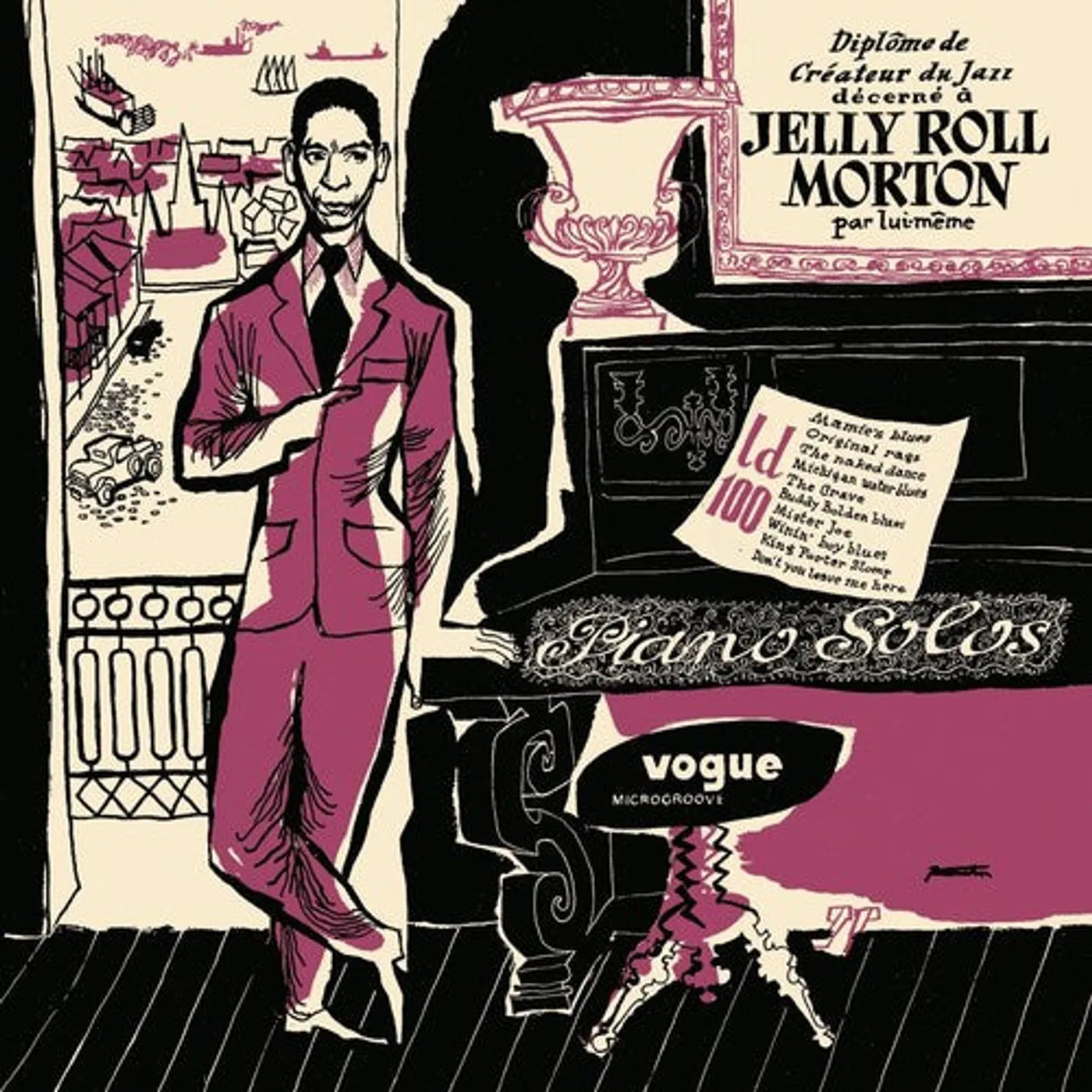 Jelly Roll Morton LP Vinyl - Pianos Solos (Uk)
