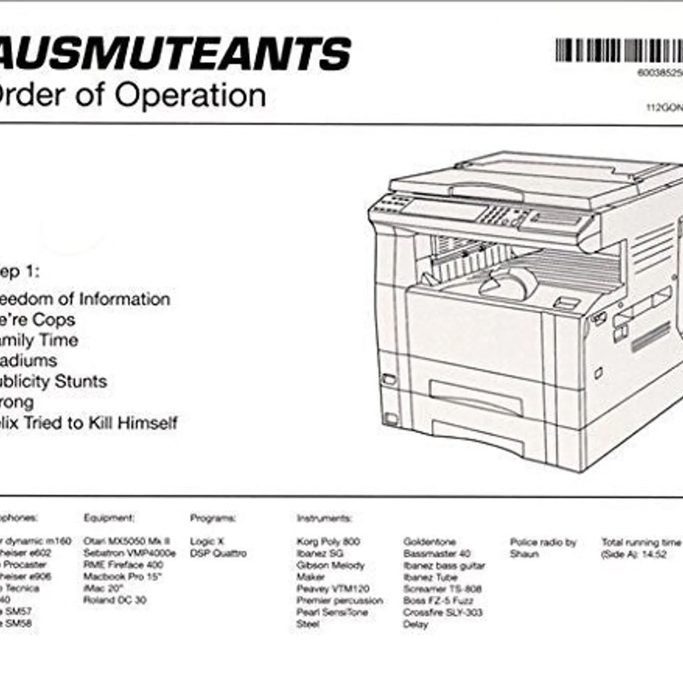 Ausmuteants LP Vinyl - Order Of Operation (Aus)