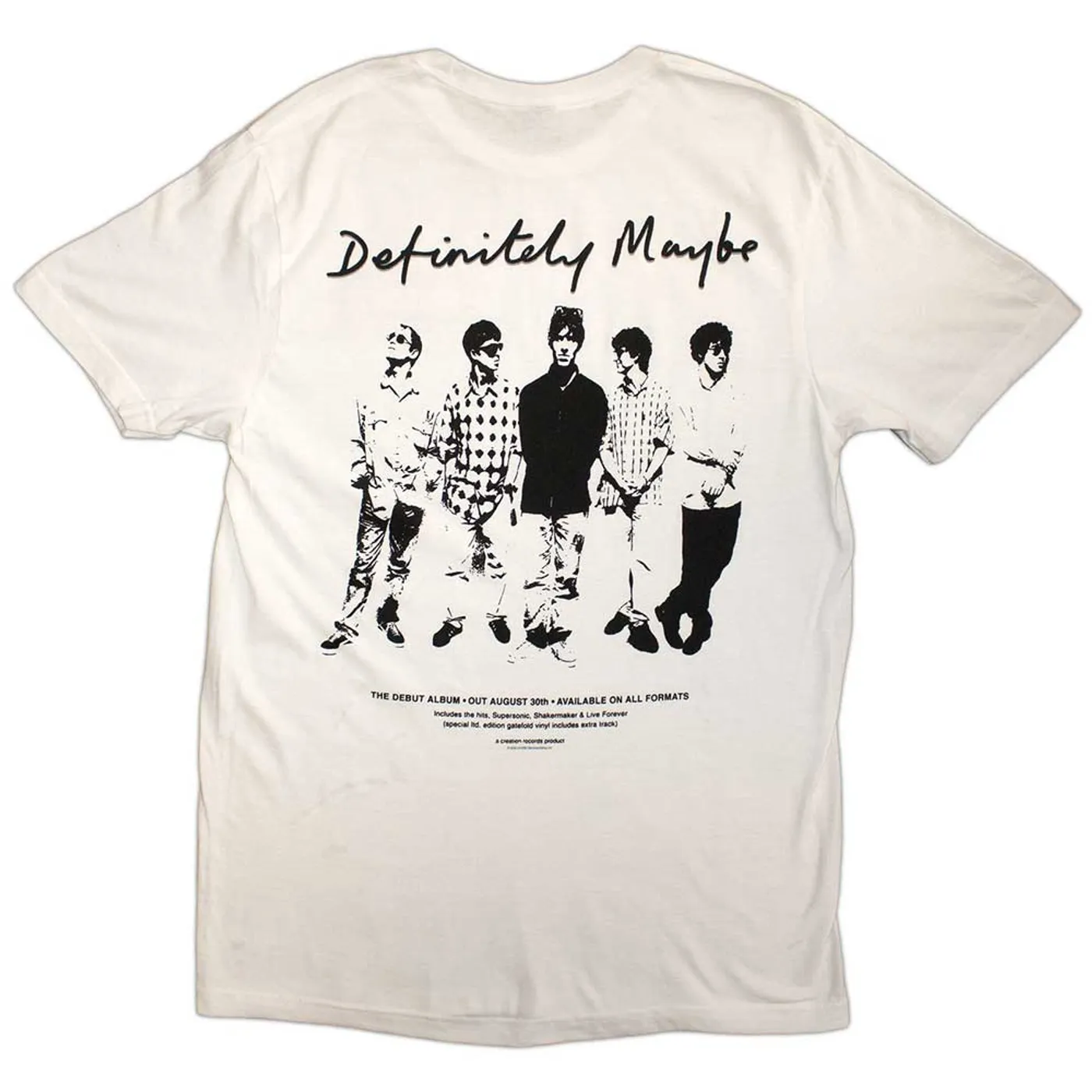 Oasis White T Shirt - Definitely Maybe Promo