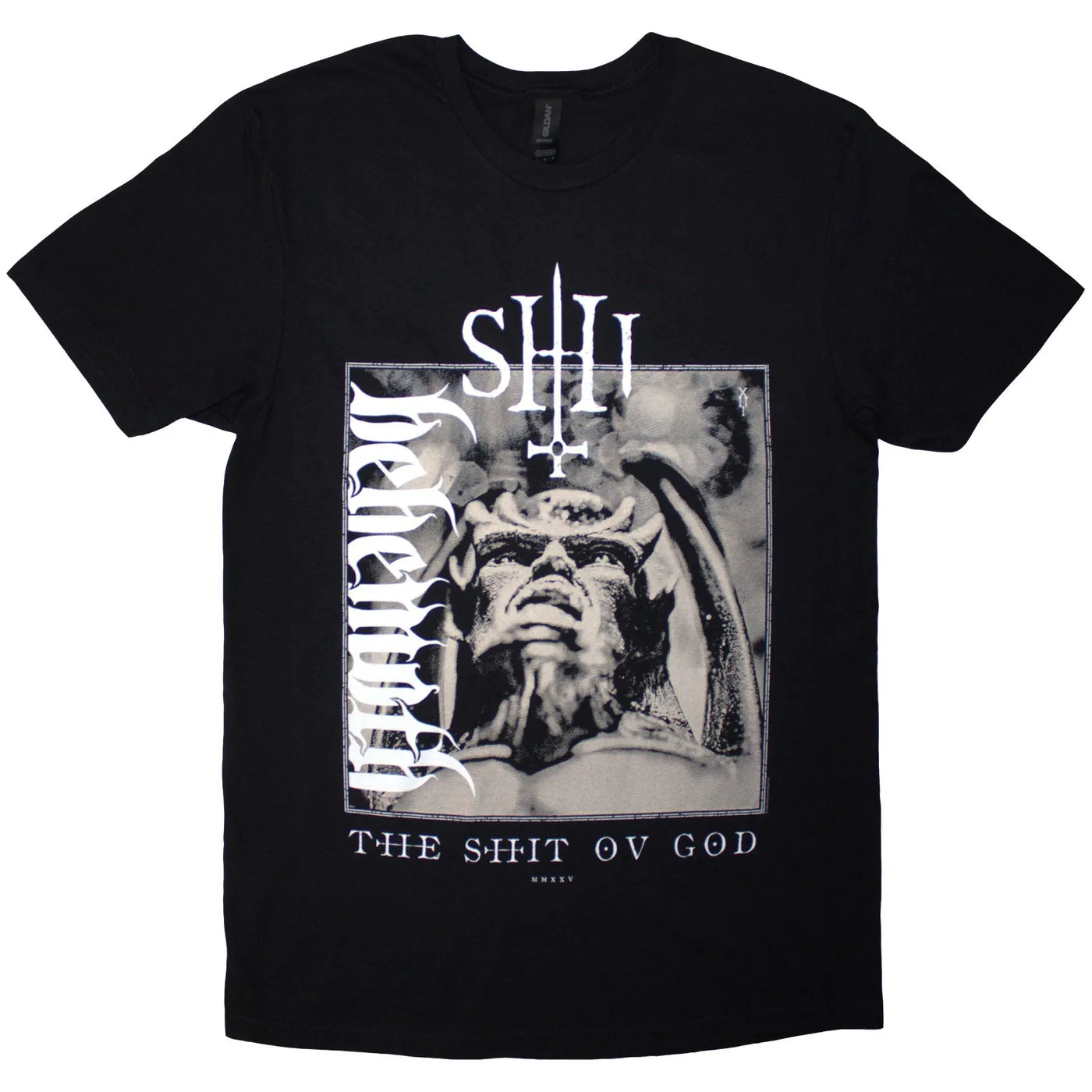 Behemoth T Shirt - The Shit Ov God Vertical Logo Cover