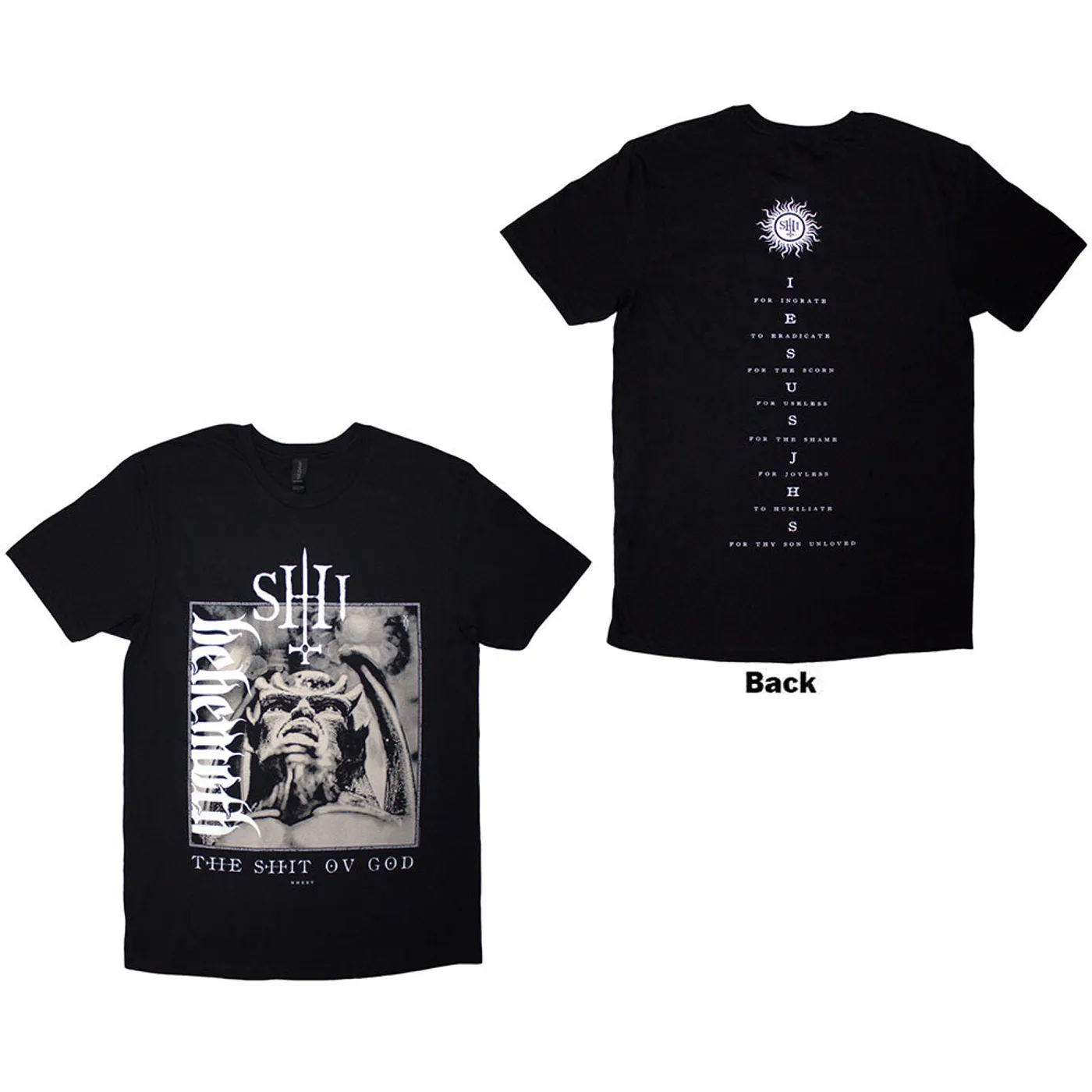 Behemoth T Shirt - The Shit Ov God Vertical Logo Cover