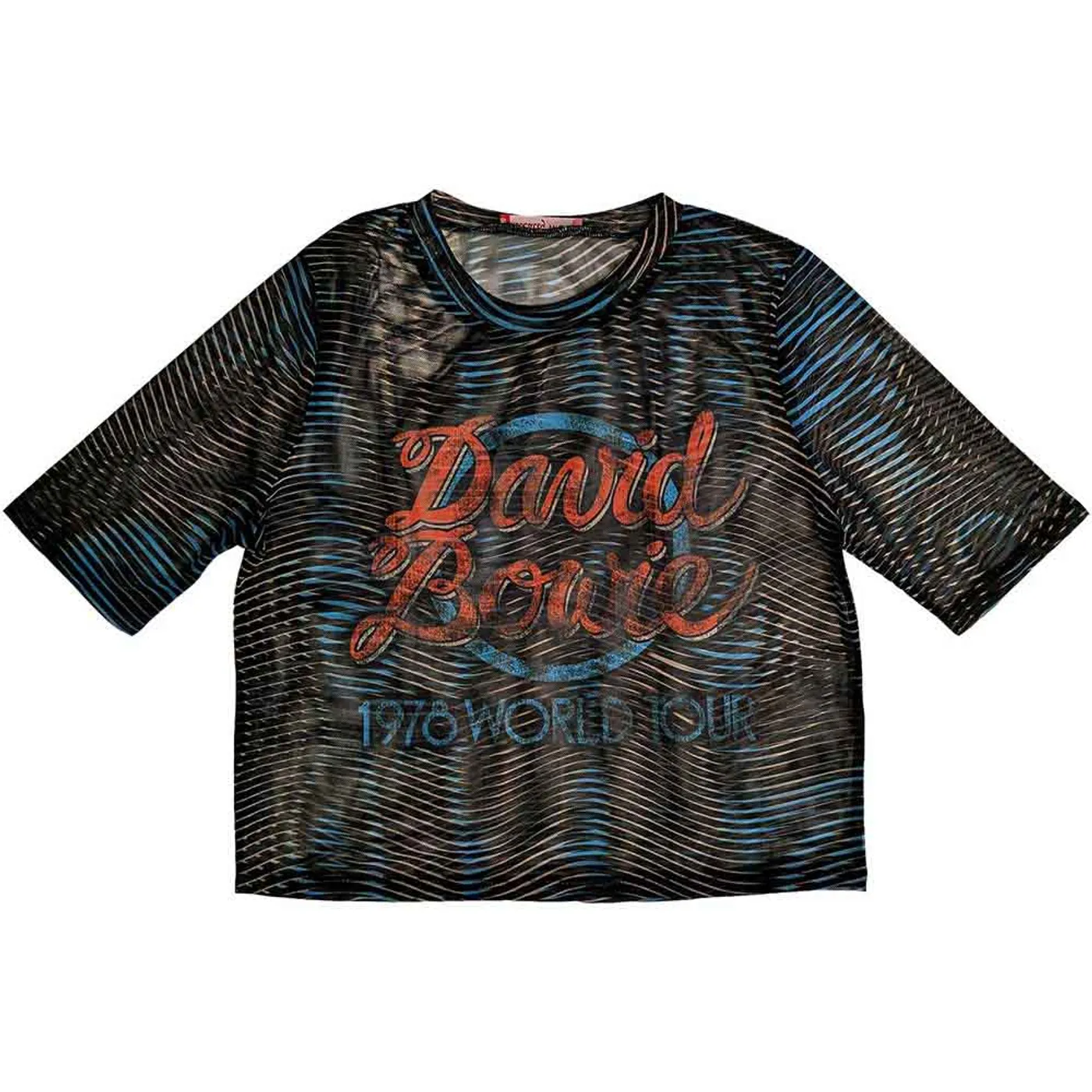 David Bowie Women's Short Sleeve Crop Top - 1978 World Tour
