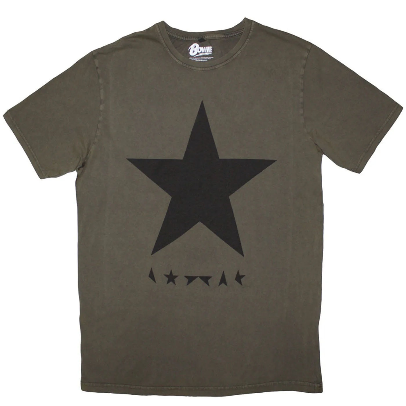 David Bowie T Shirt - Blackstar Stone Wash
