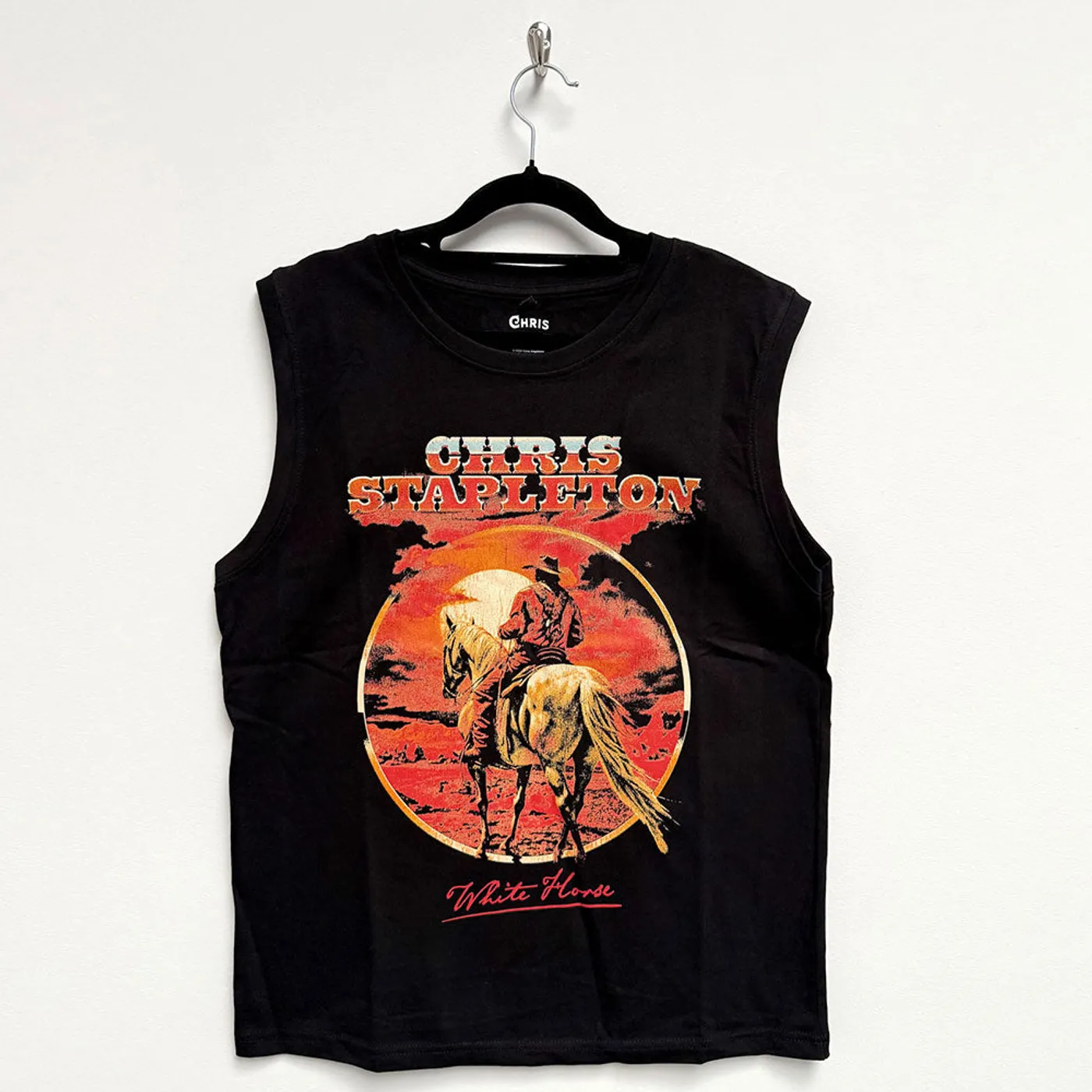 Chris Stapleton Vest Top - White Horse