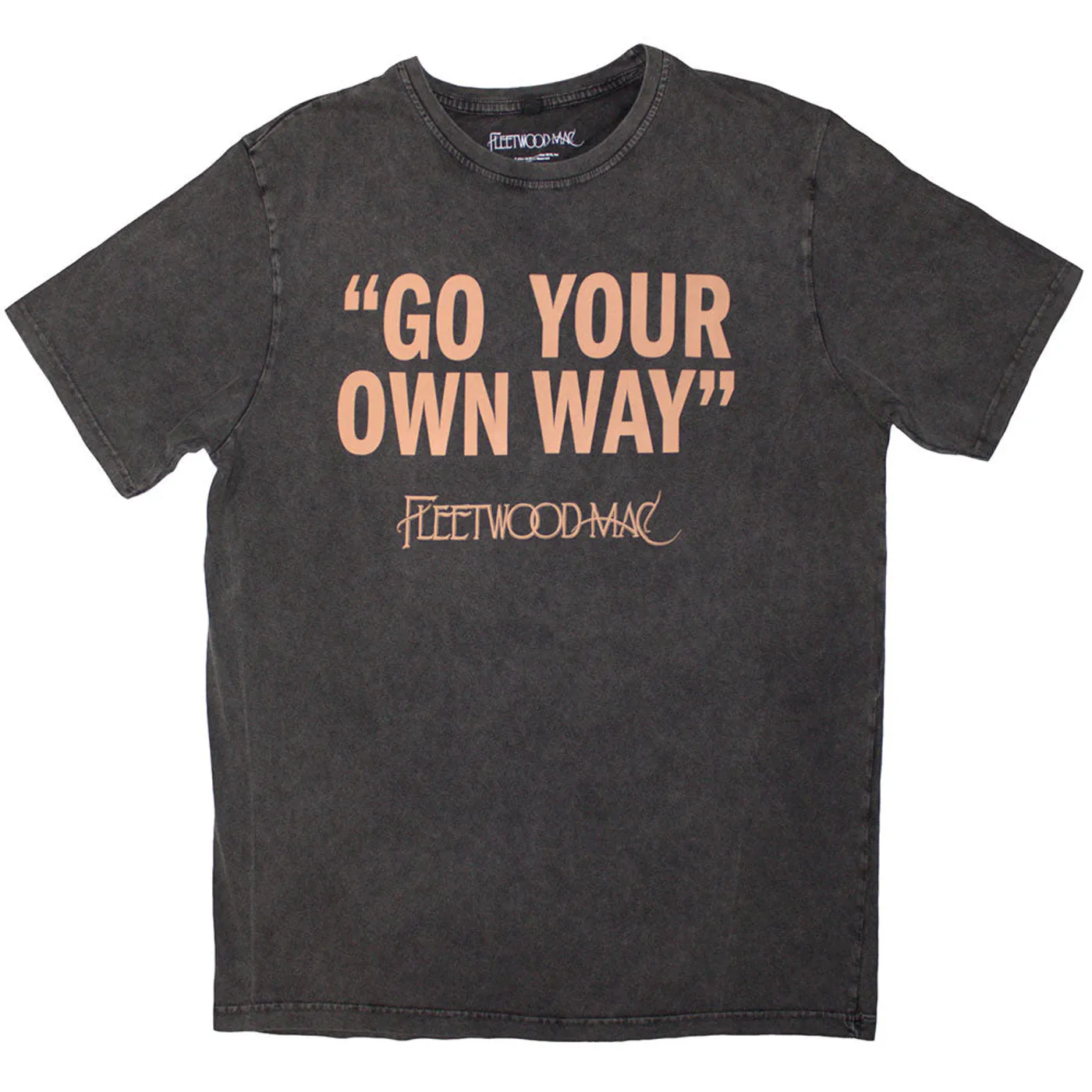 Fleetwood Mac T Shirt - Go Your Own Way Stone Wash