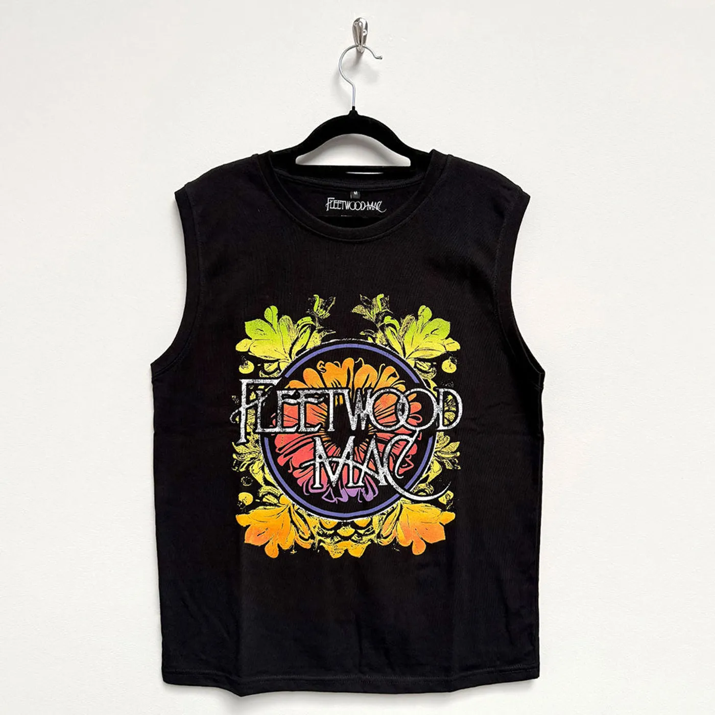 Fleetwood Mac Vest Top - Circle Floral Logo