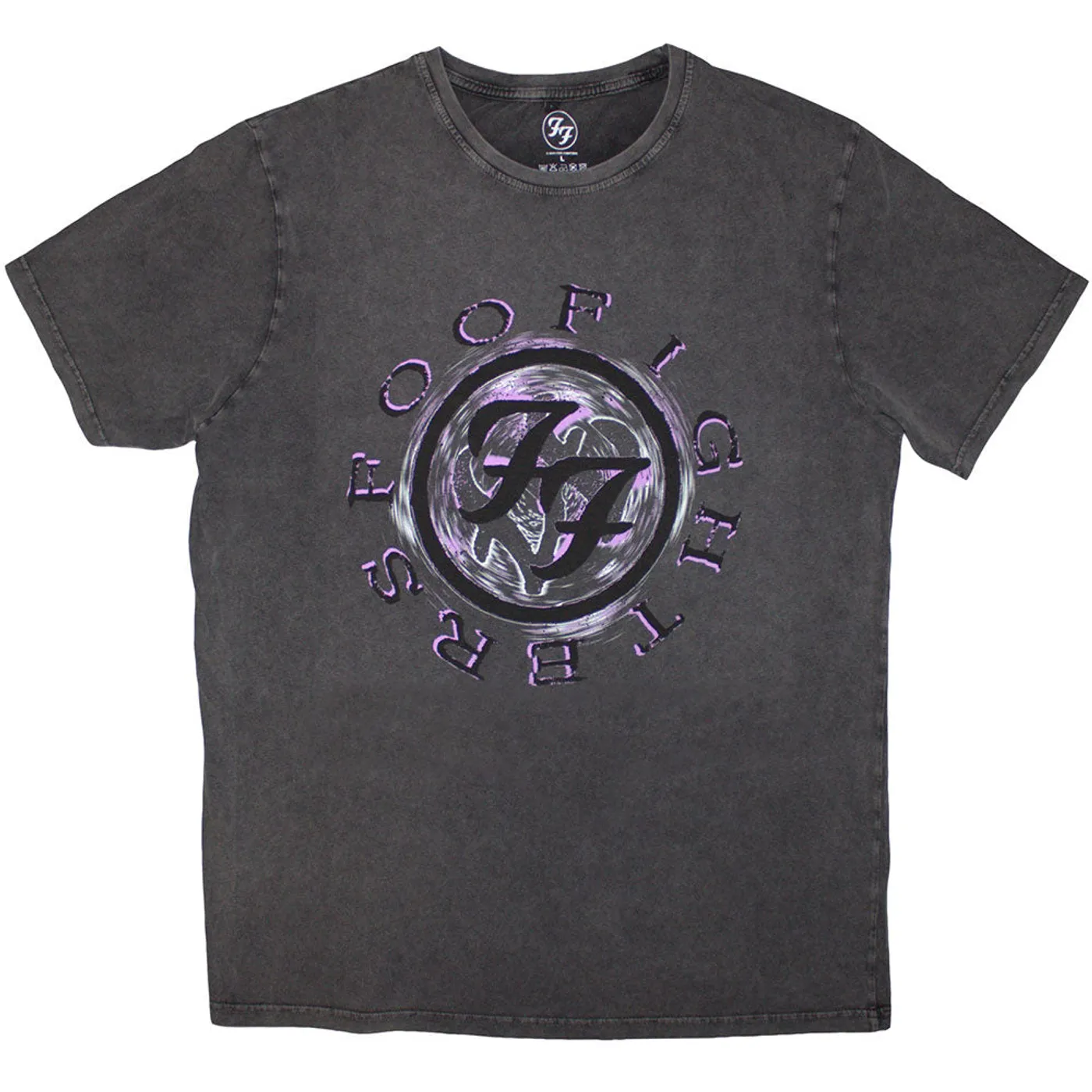 Foo Fighters T Shirt - Wheel Logo Shadow Stone Wash