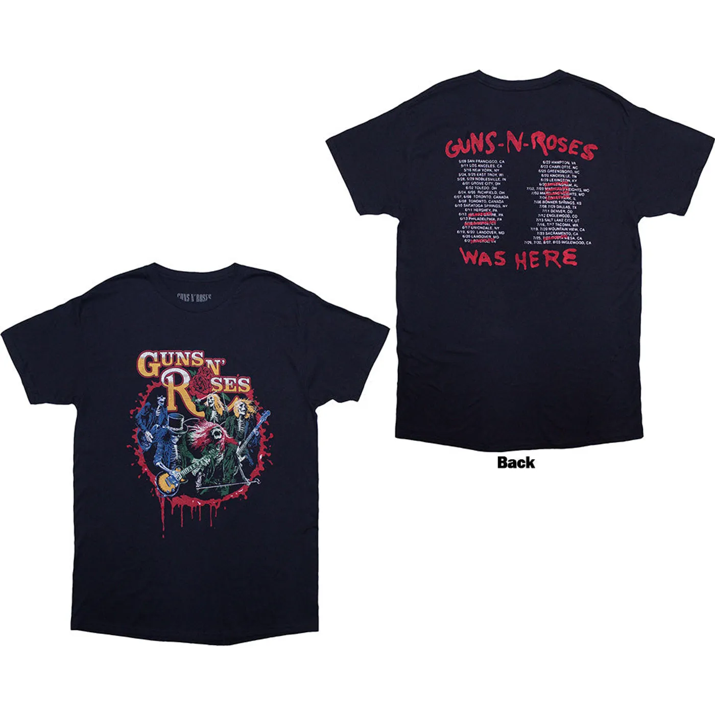 Guns N' Roses T Shirt - Was Here