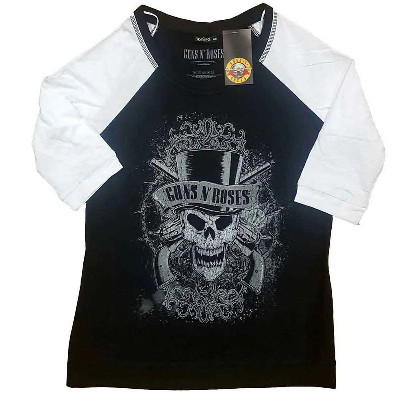 Guns N' Roses Women's T Shirt - Faded Skull