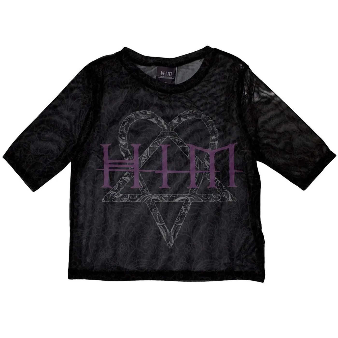 HIM Women's Short Sleeve Crop Top - Heartagram & Logo