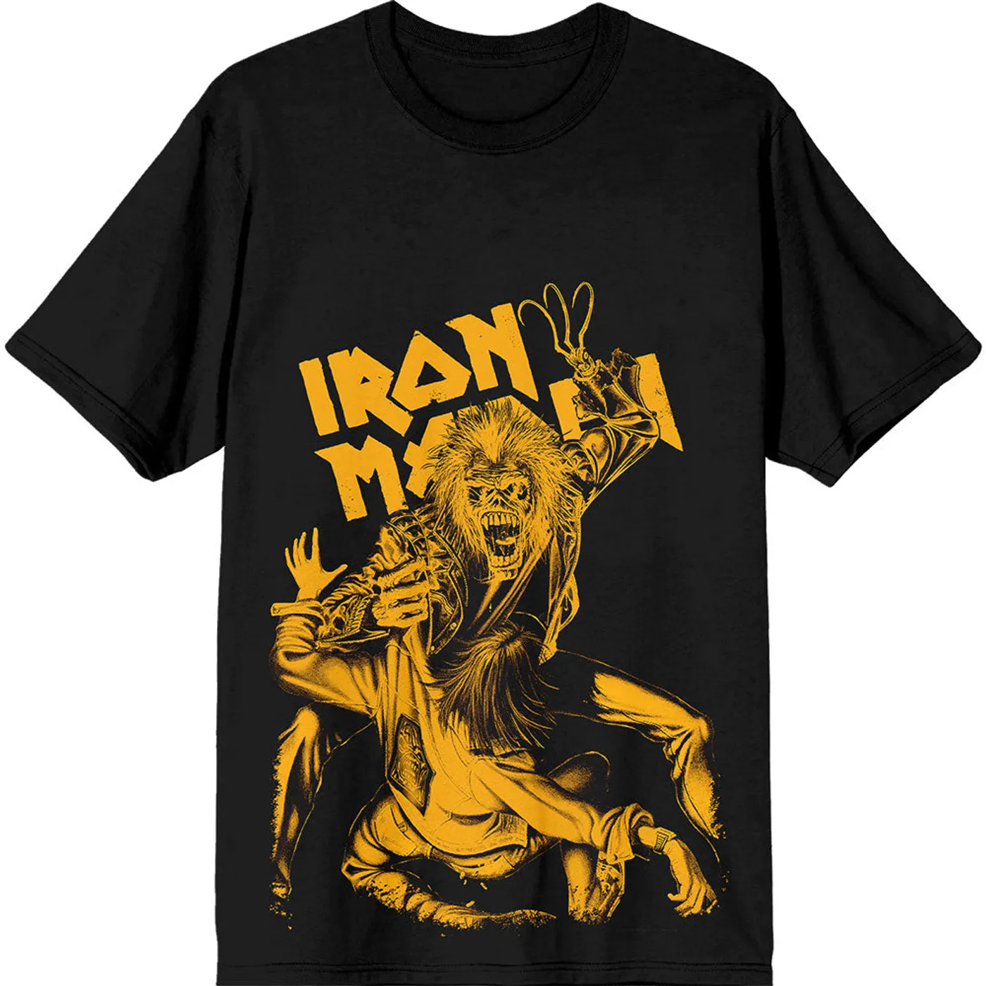 Iron Maiden T Shirt - No Prayer Claw Jumbo Yellow