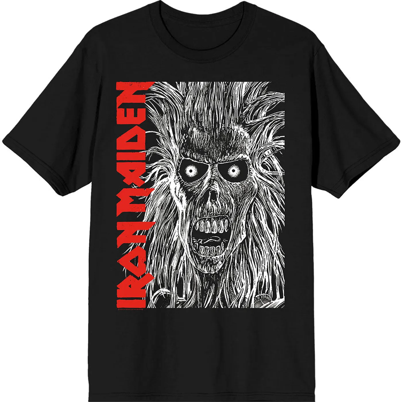 Iron Maiden T Shirt - Eponymous Face Red Logo